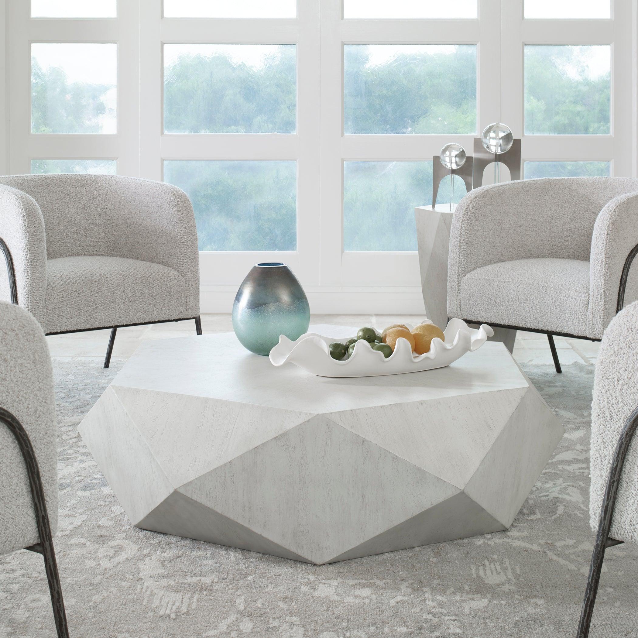 VOLKER WHITE COFFEE TABLE - Remutear