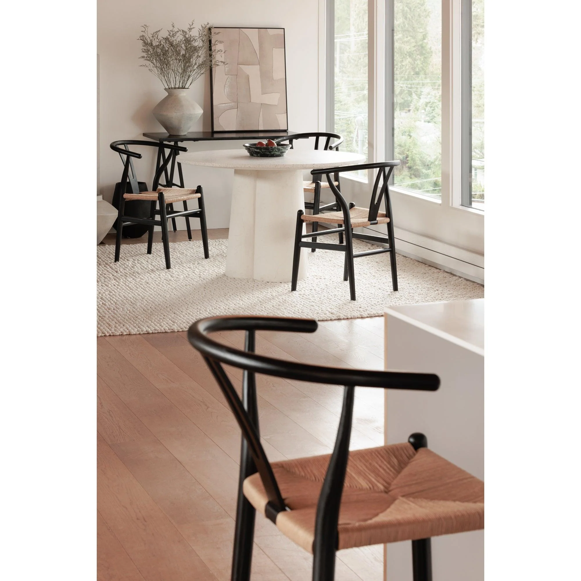 Ventana Counter Stool Black And Natural - Remutear