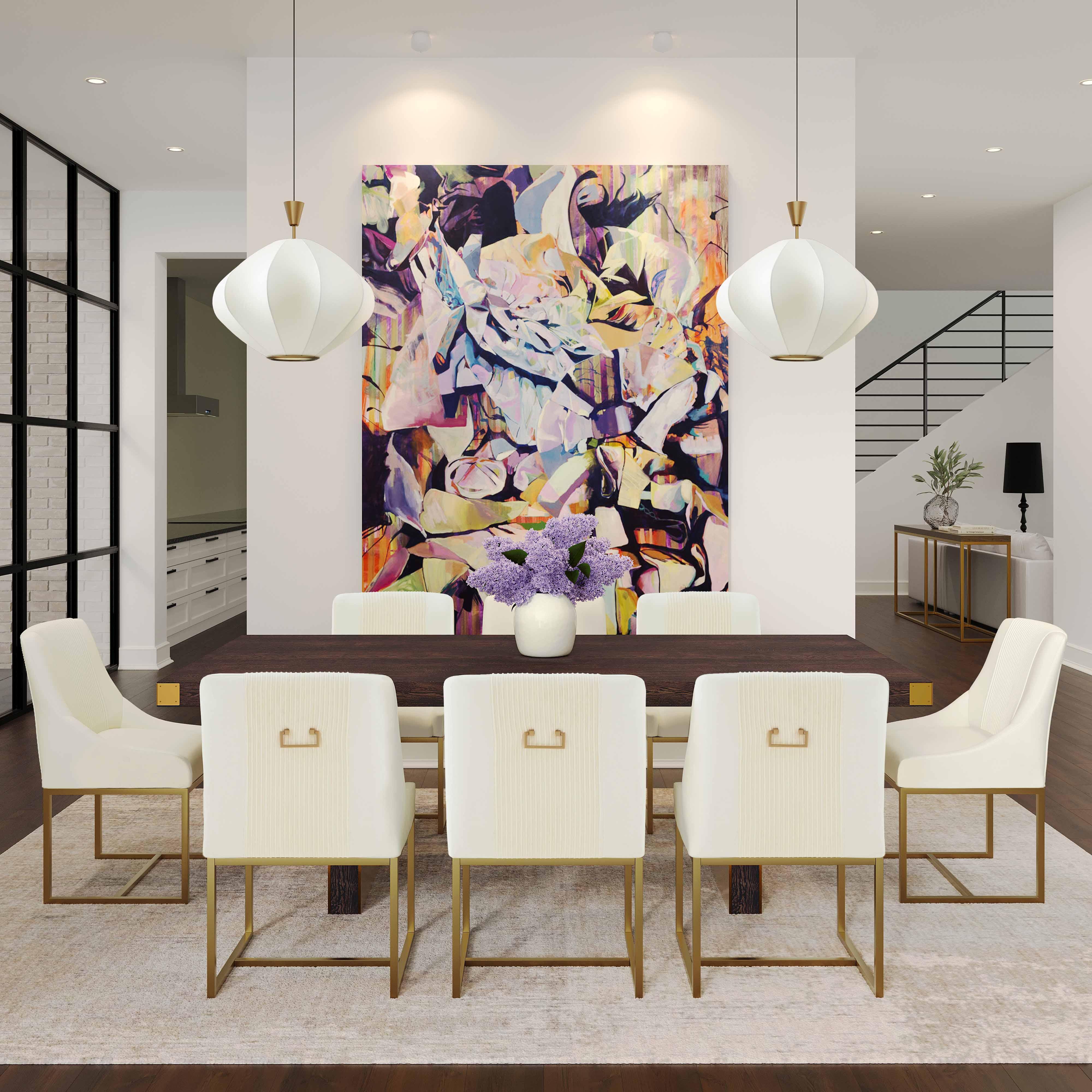 Lisa Cream Pleated Velvet Dining Chair - Remutear