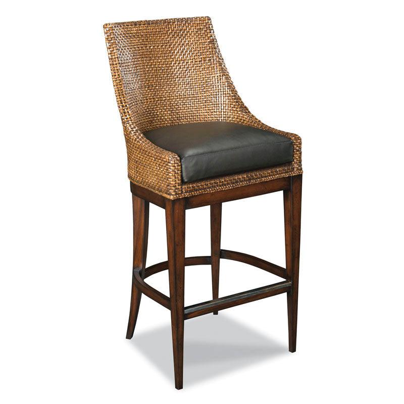 Woven Leather Counter Stool - Remutear