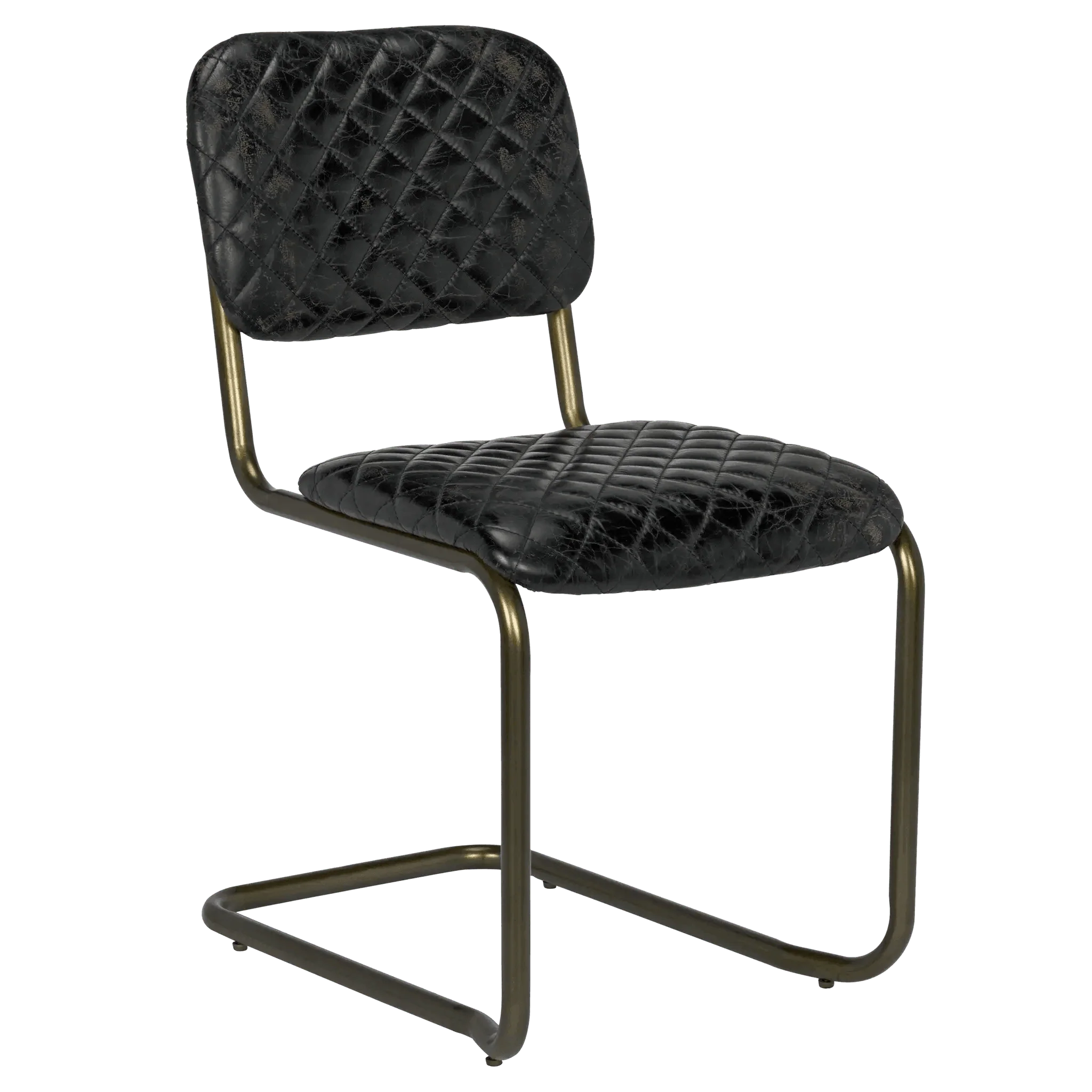 0037 Dining Chair, Steel and Leather - Remutear