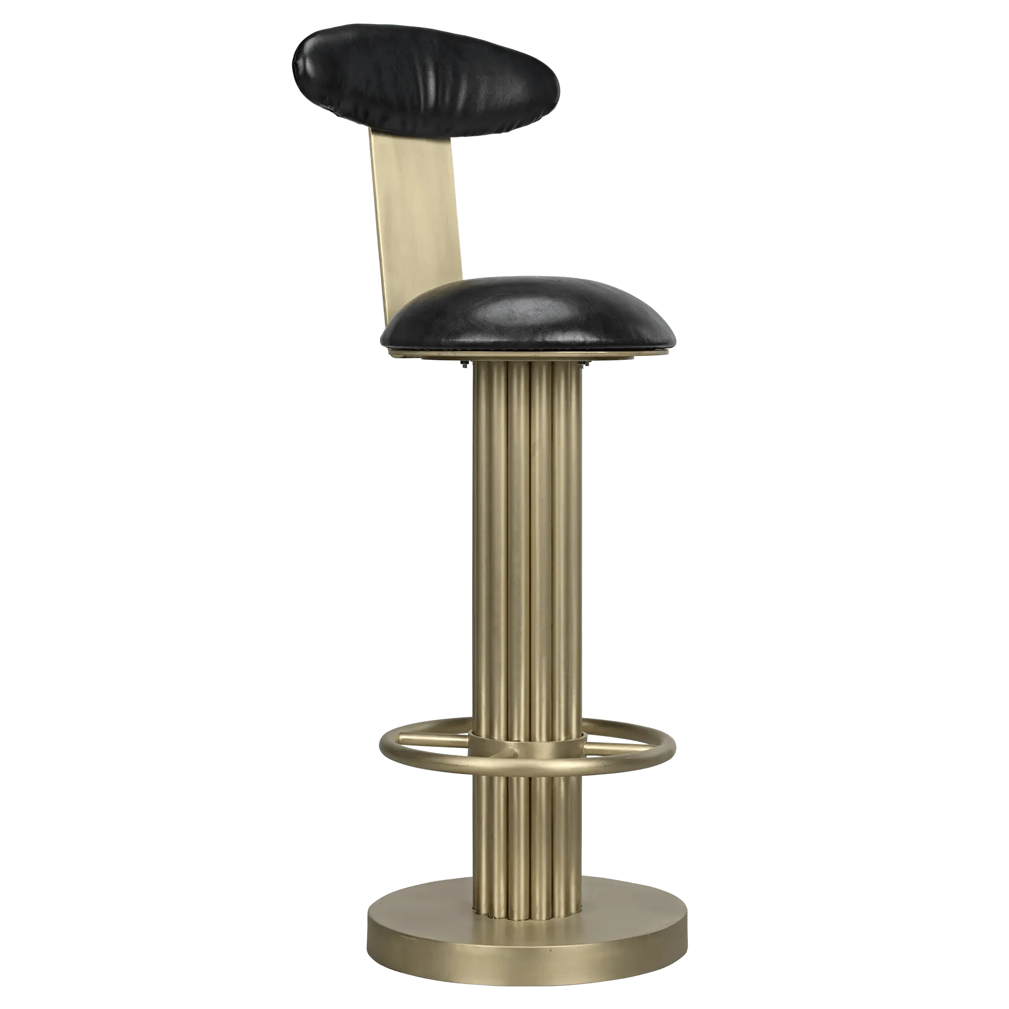 Sedes Bar Stool, Steel with Brass Finish - Remutear