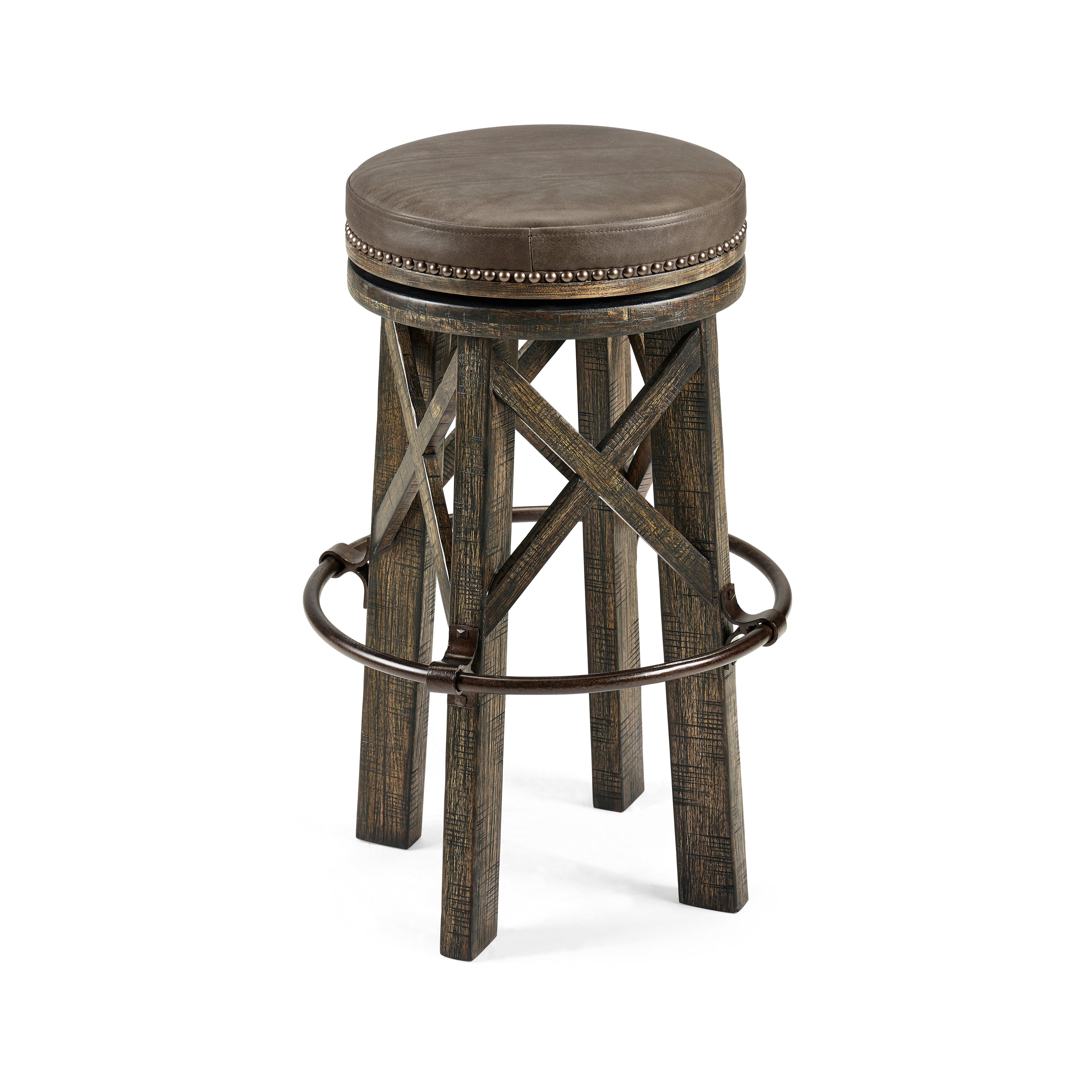 Casual Accents Dark Driftwood Bar Stool - Remutear