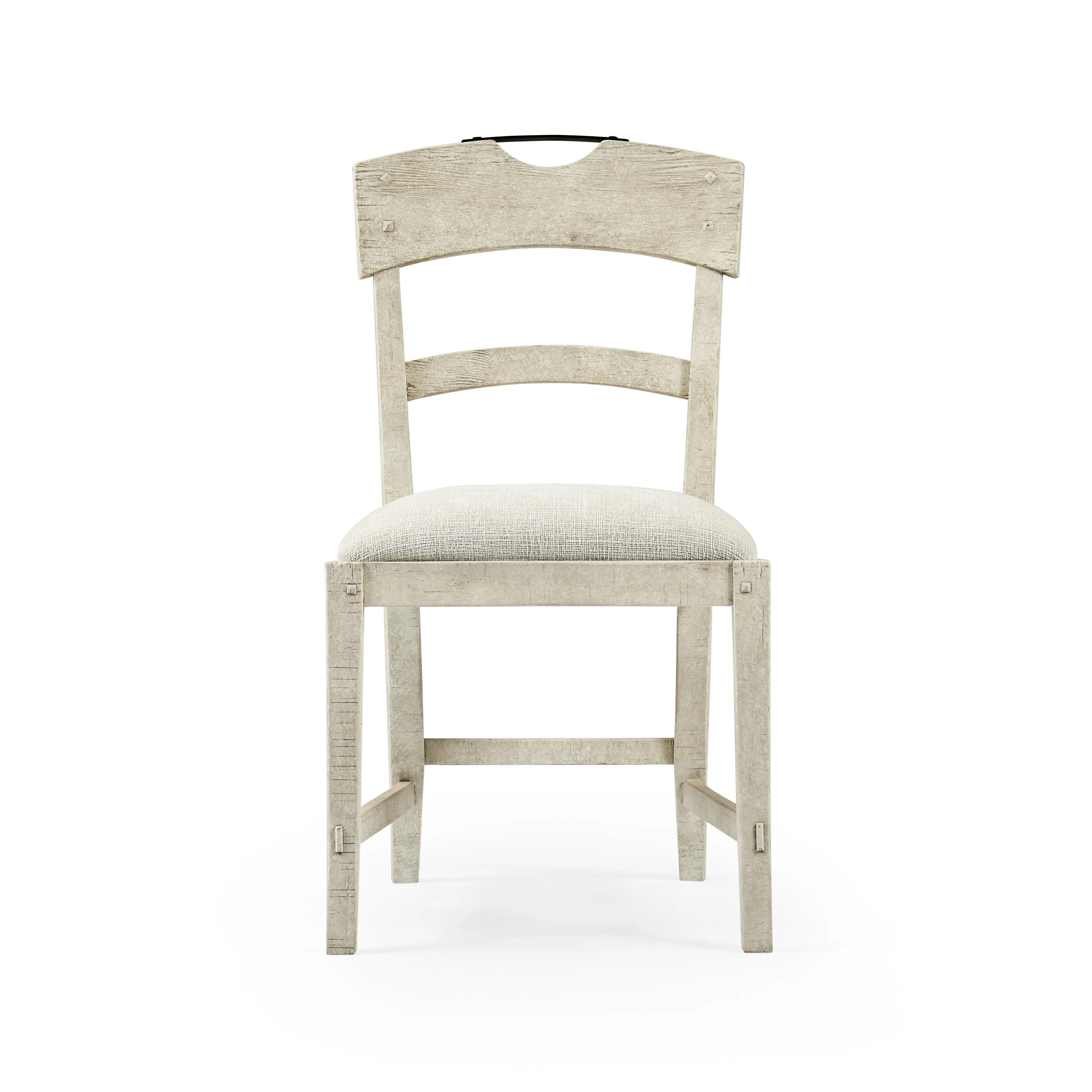 Casual Accents Whitewash Driftwood Planked Side Chair - Remutear