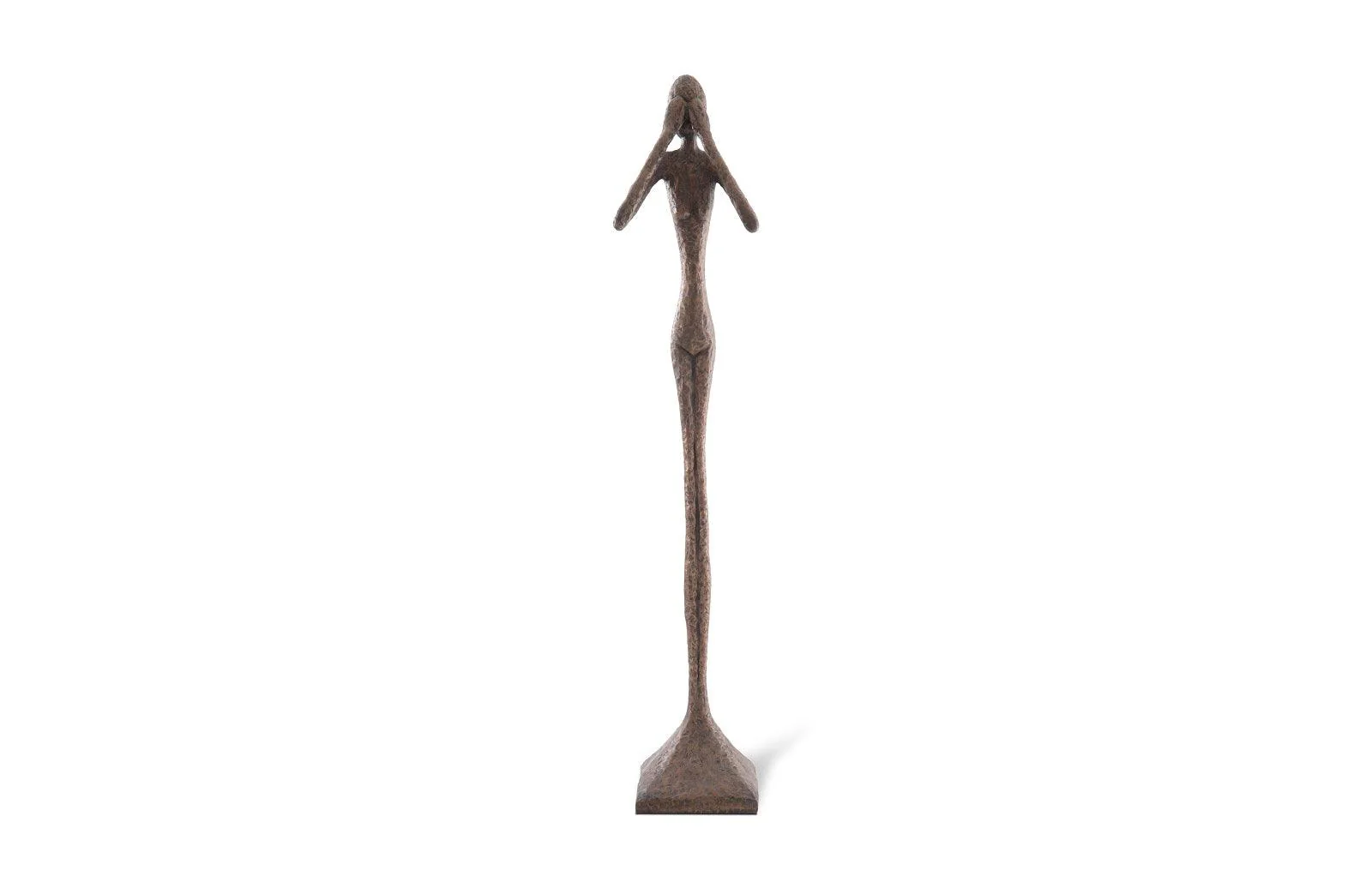 See No Evil Slender Sculpture, Large, Resin, Bronze Finish - Remutear