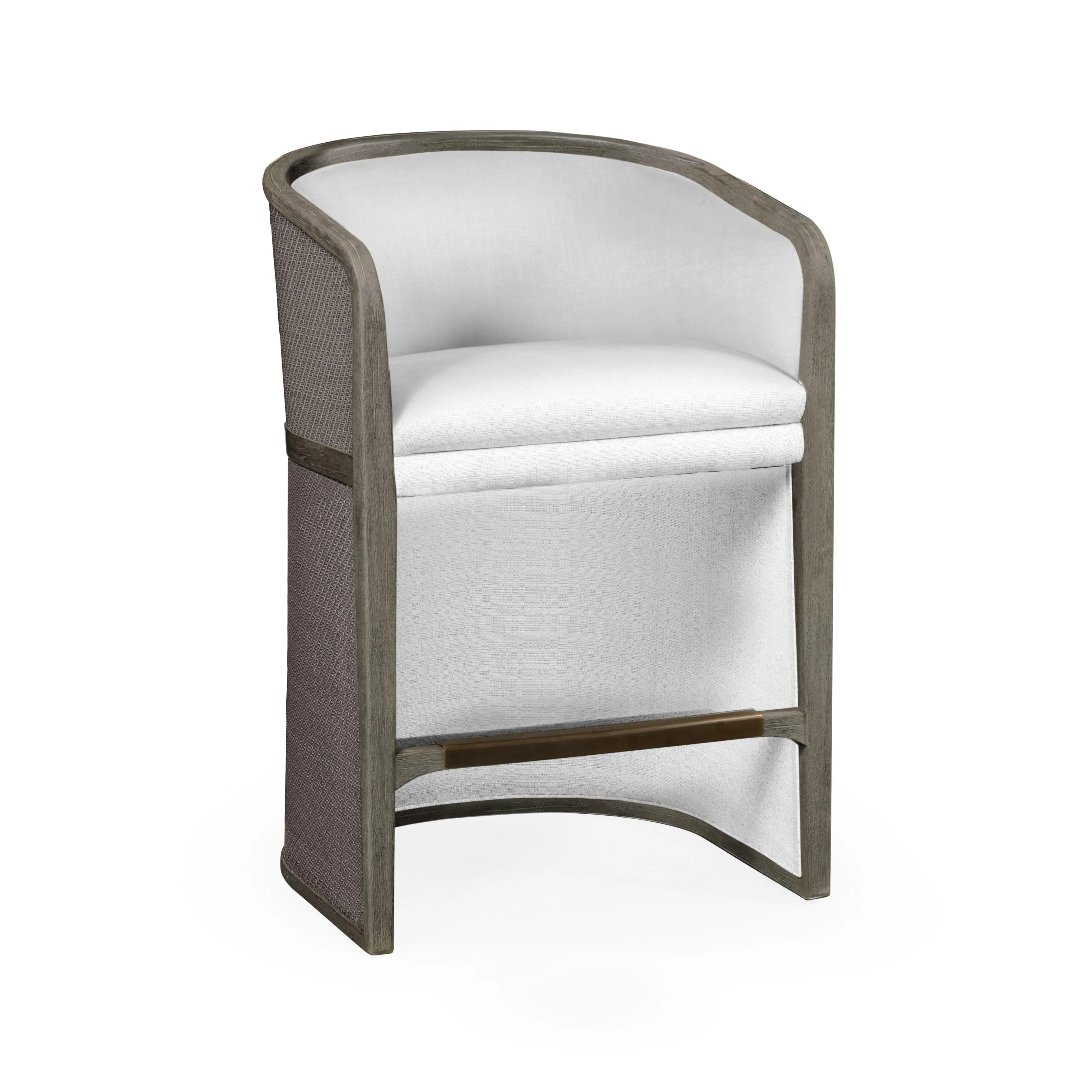 Modern Accents Rattan Tub Counter Stool - Indoor - Remutear