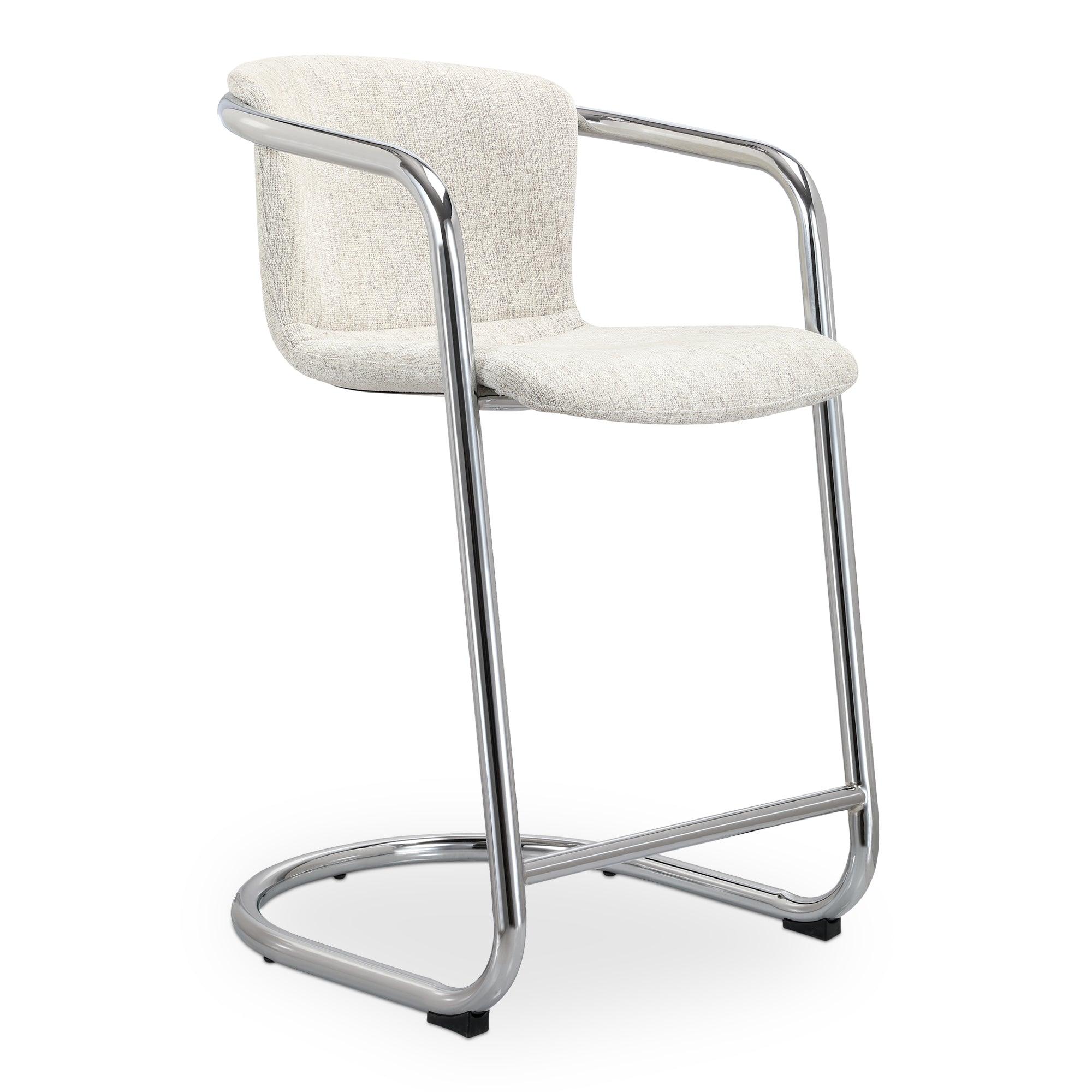 Freeman Chrome Frame Counter Stool Blended Cream - Set Of Two - Remutear