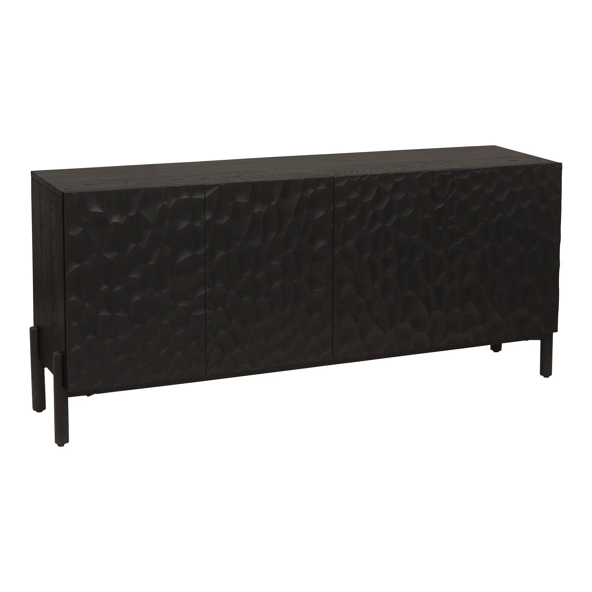 Misaki Oak Sideboard Black - Remutear