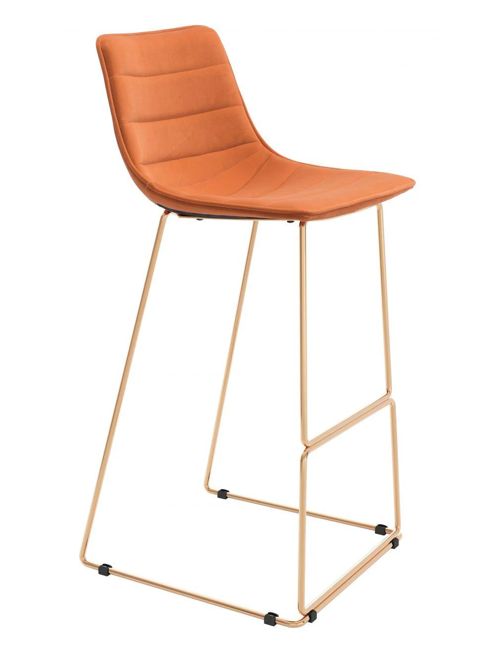 Adele Bar Chair (Set of 2) Orange & Gold - Remutear