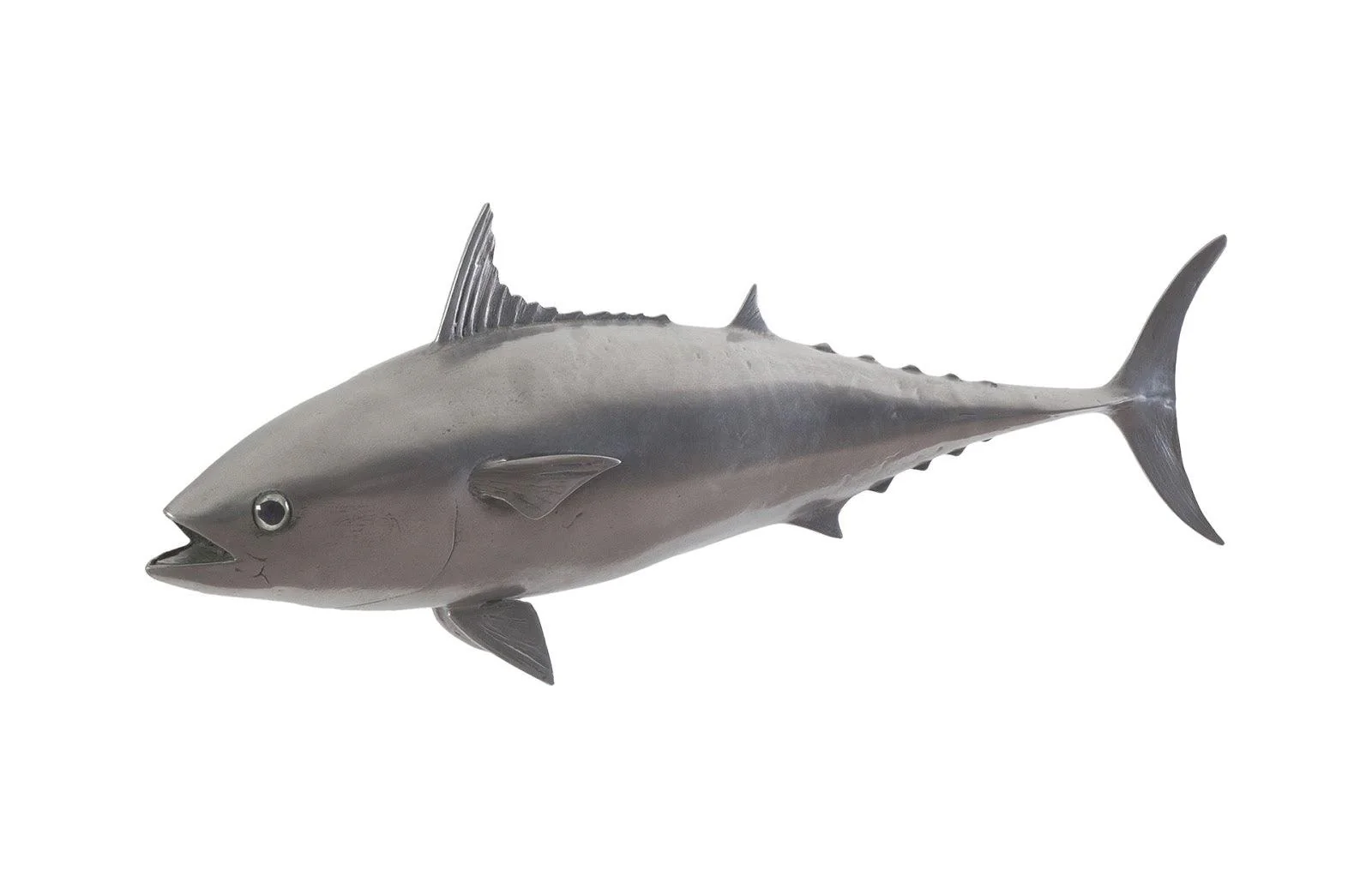 Mackerel Fish Wall Sculpture, Resin, Polished Aluminum Finish - Remutear