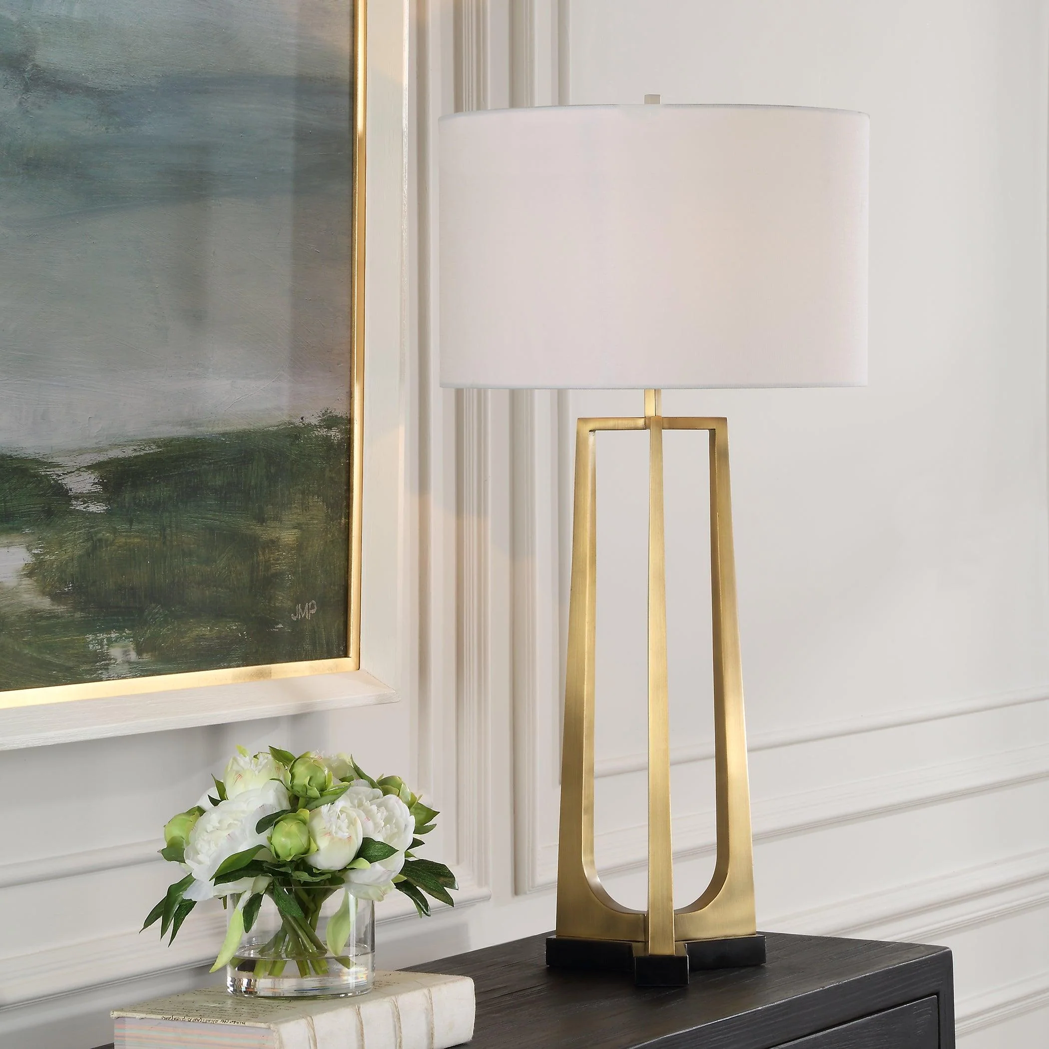 Crossroads Brass Table Lamp - Remutear