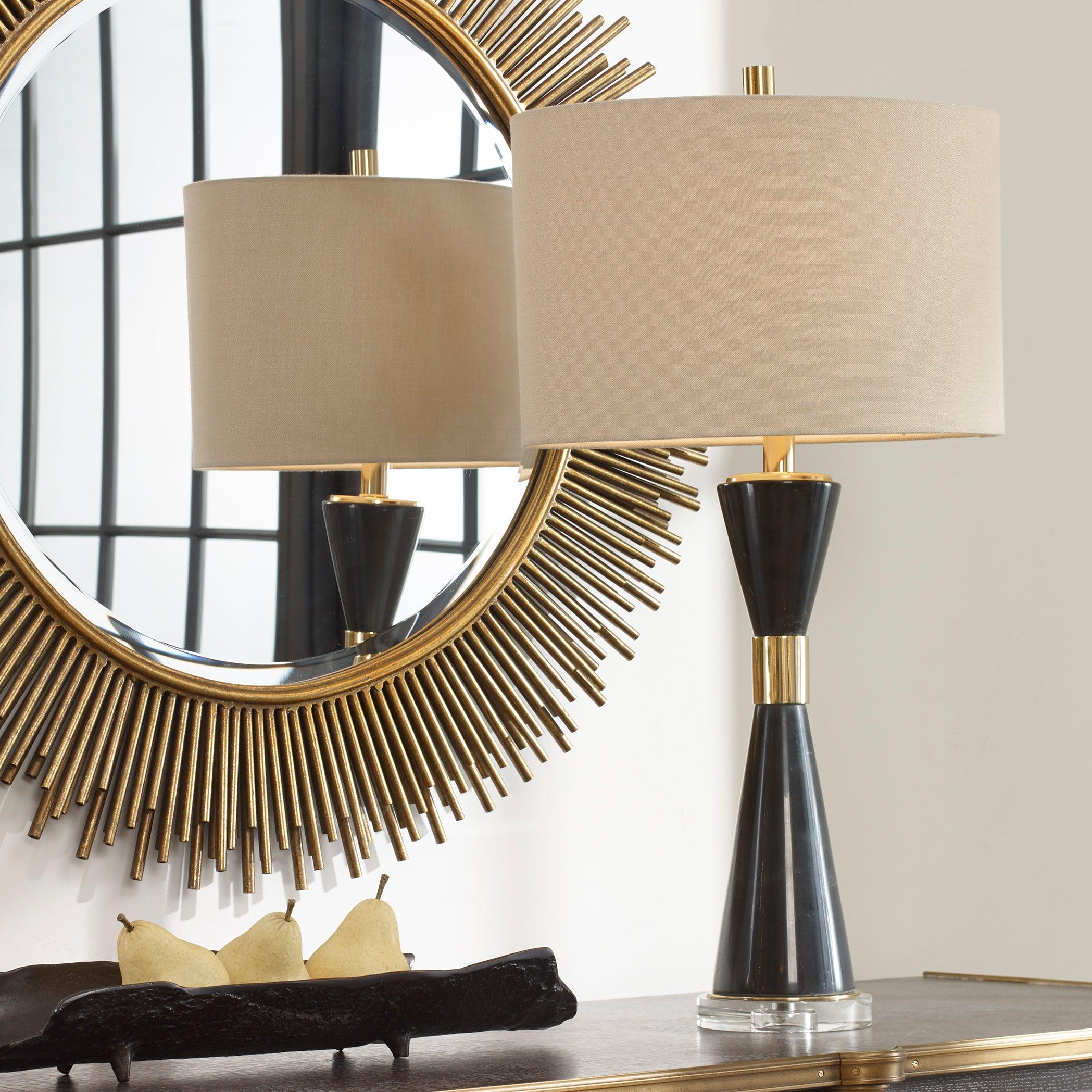 ALASTAIR BLACK MARBLE TABLE LAMP - Remutear