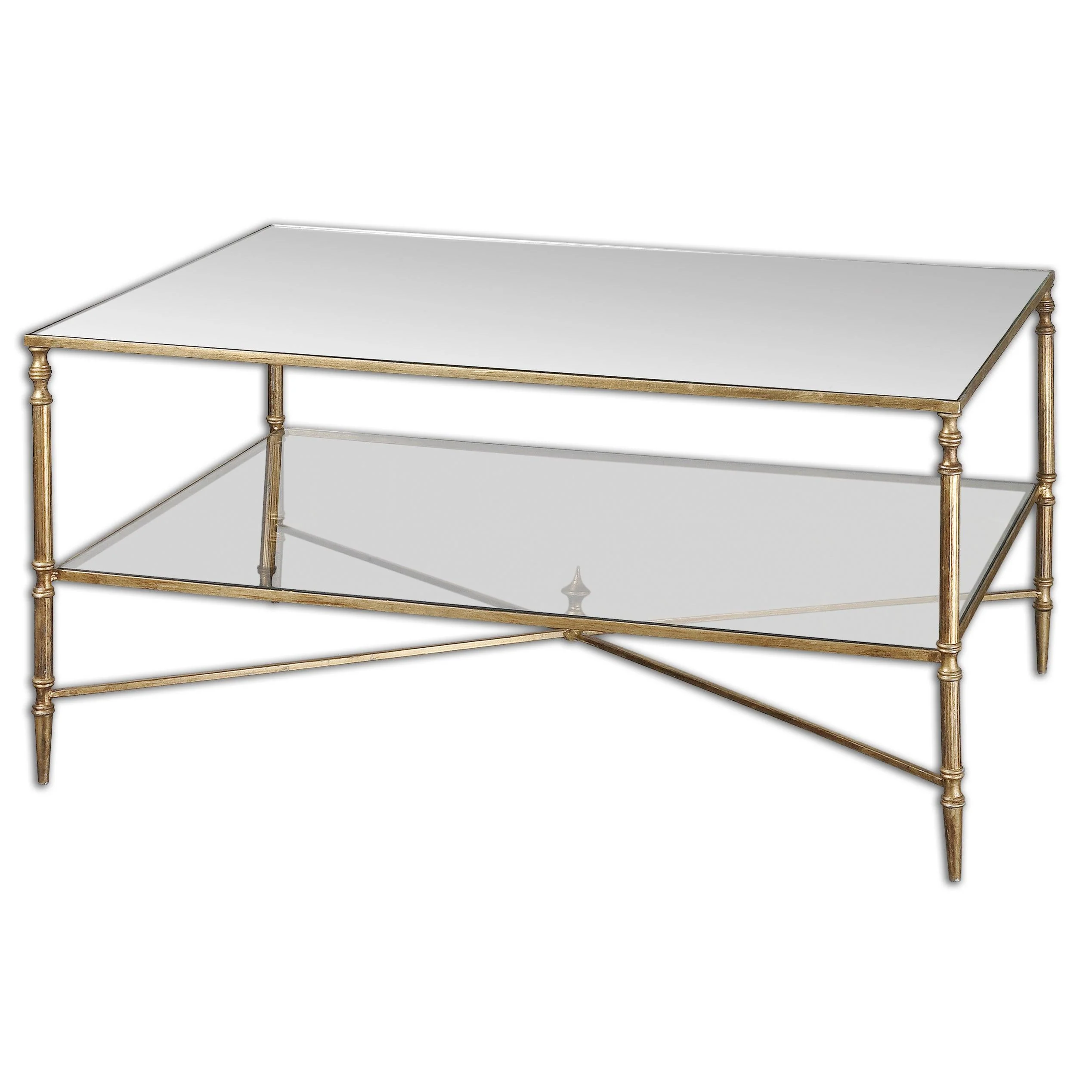 HENZLER MIRRORED GLASS COFFEE TABLE - Remutear