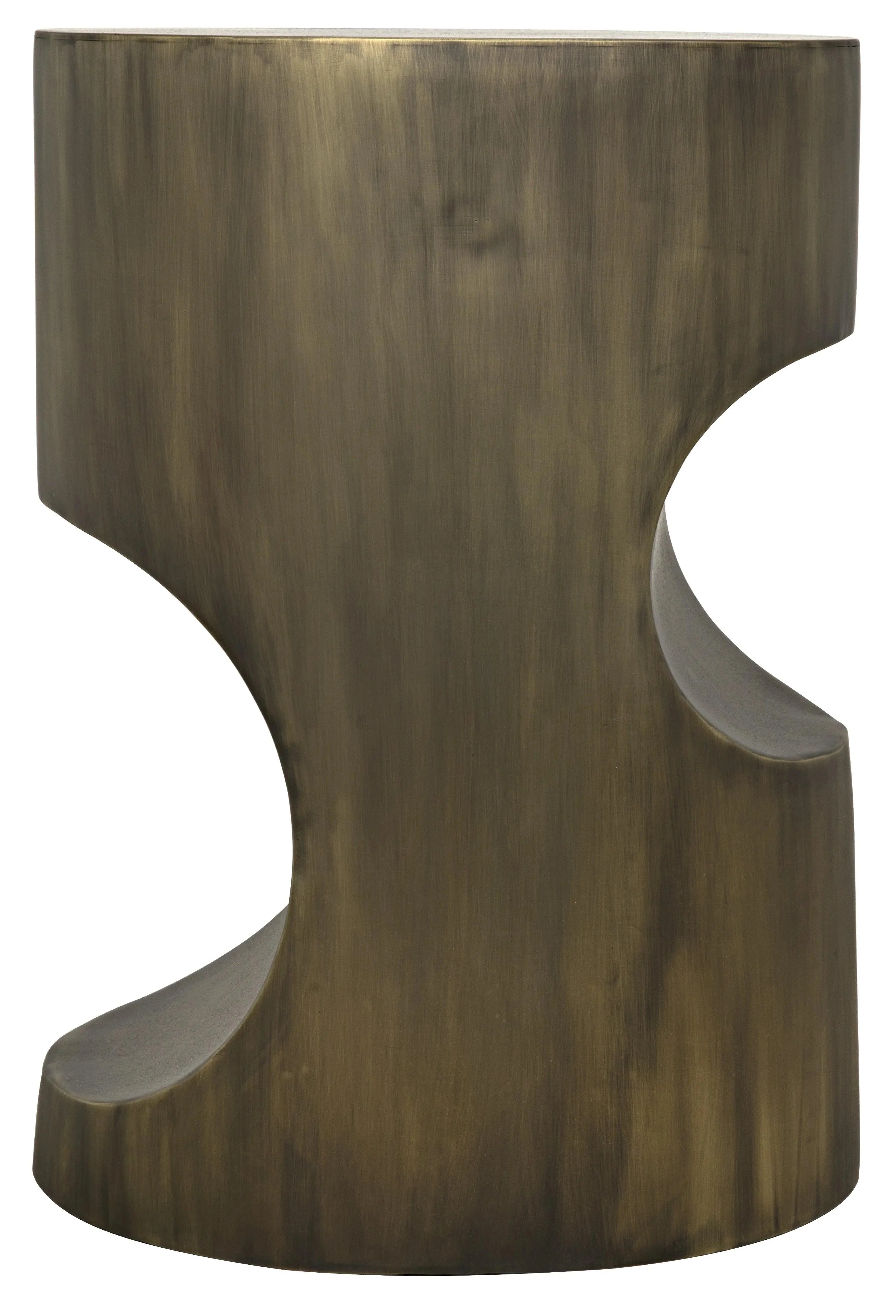 Margo Side Table, Steel with Aged Brass Finish - Remutear