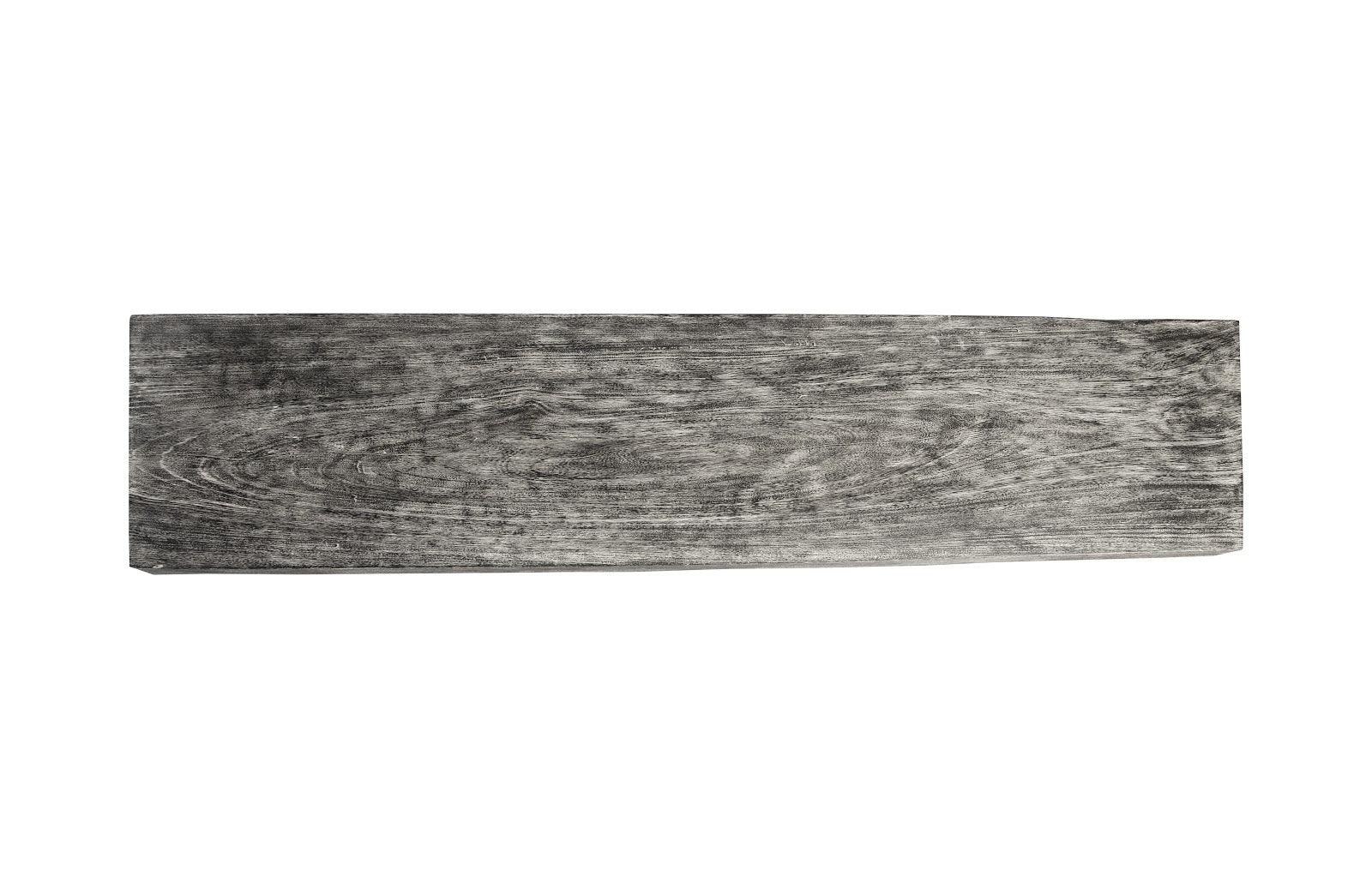 Origins Straight Edge Console Table, Metal U Legs, Gray Stone Finish - Remutear