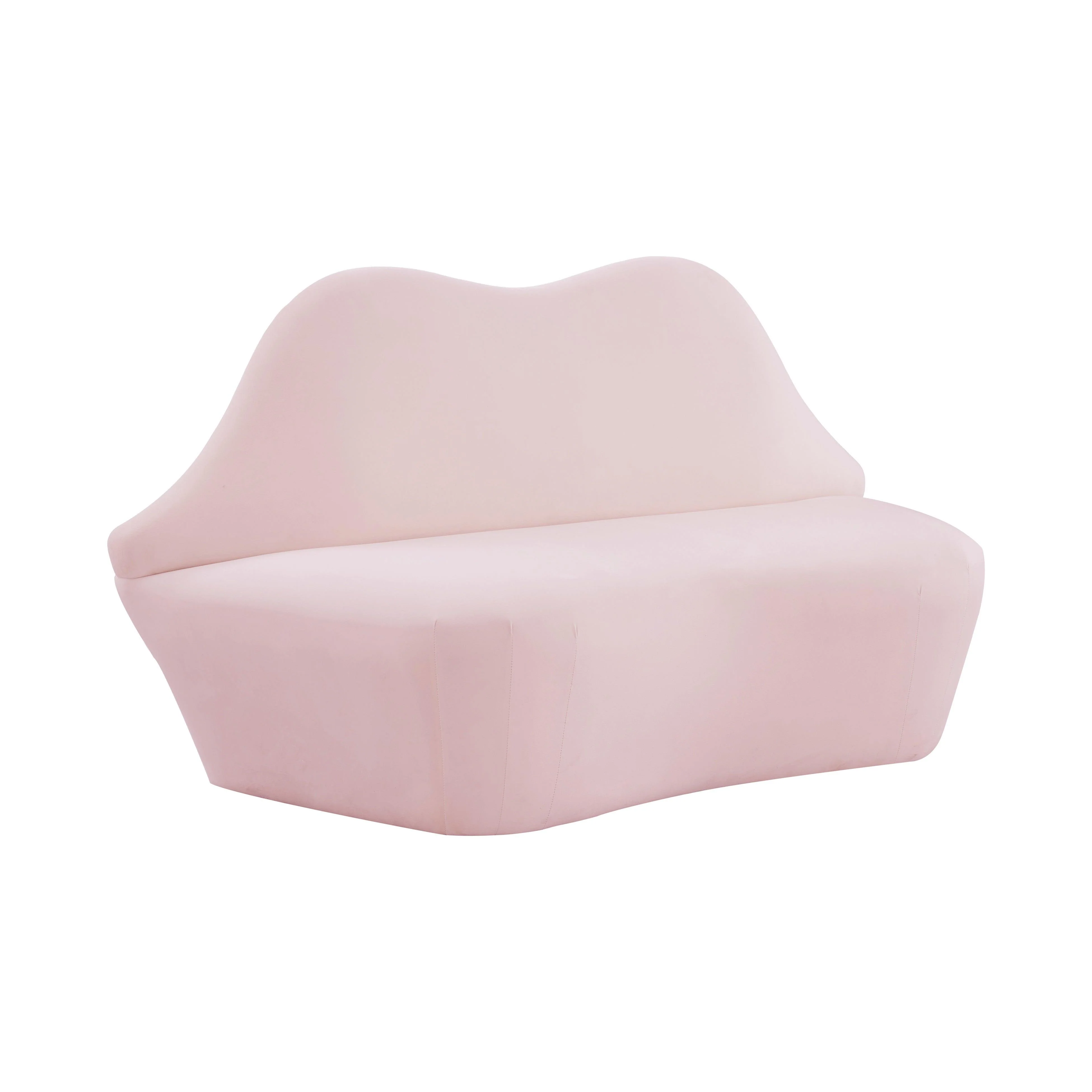 Lips Blush Velvet Settee - Remutear