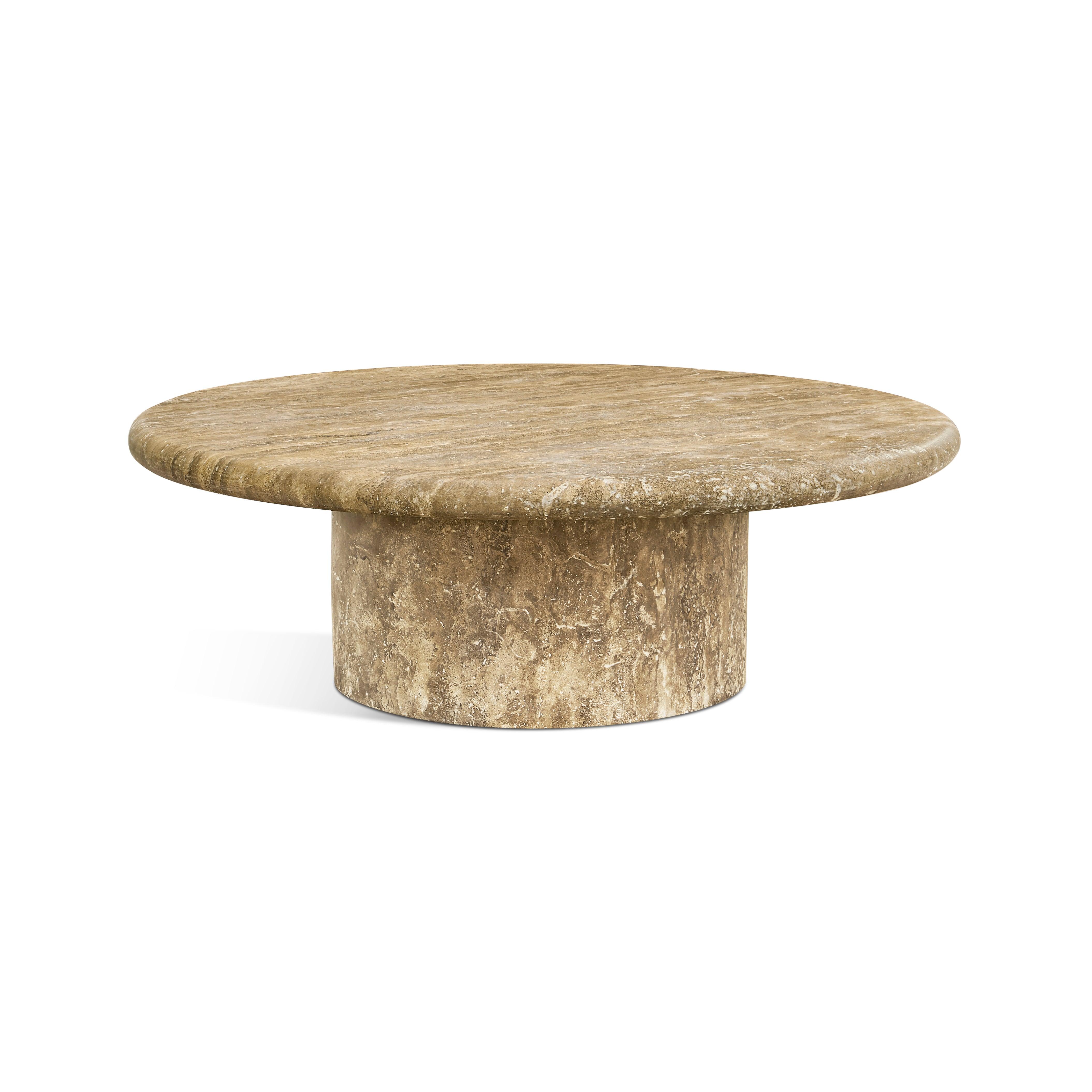 Water Billow Travertine Cocktail Table - Remutear