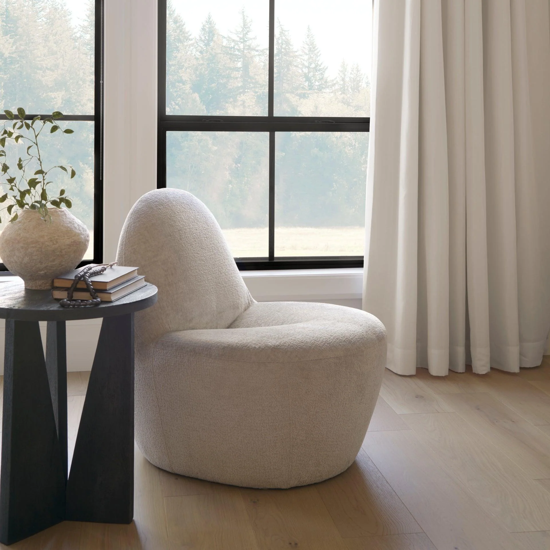 Beverly Beige Chenille Accent Chair - Remutear