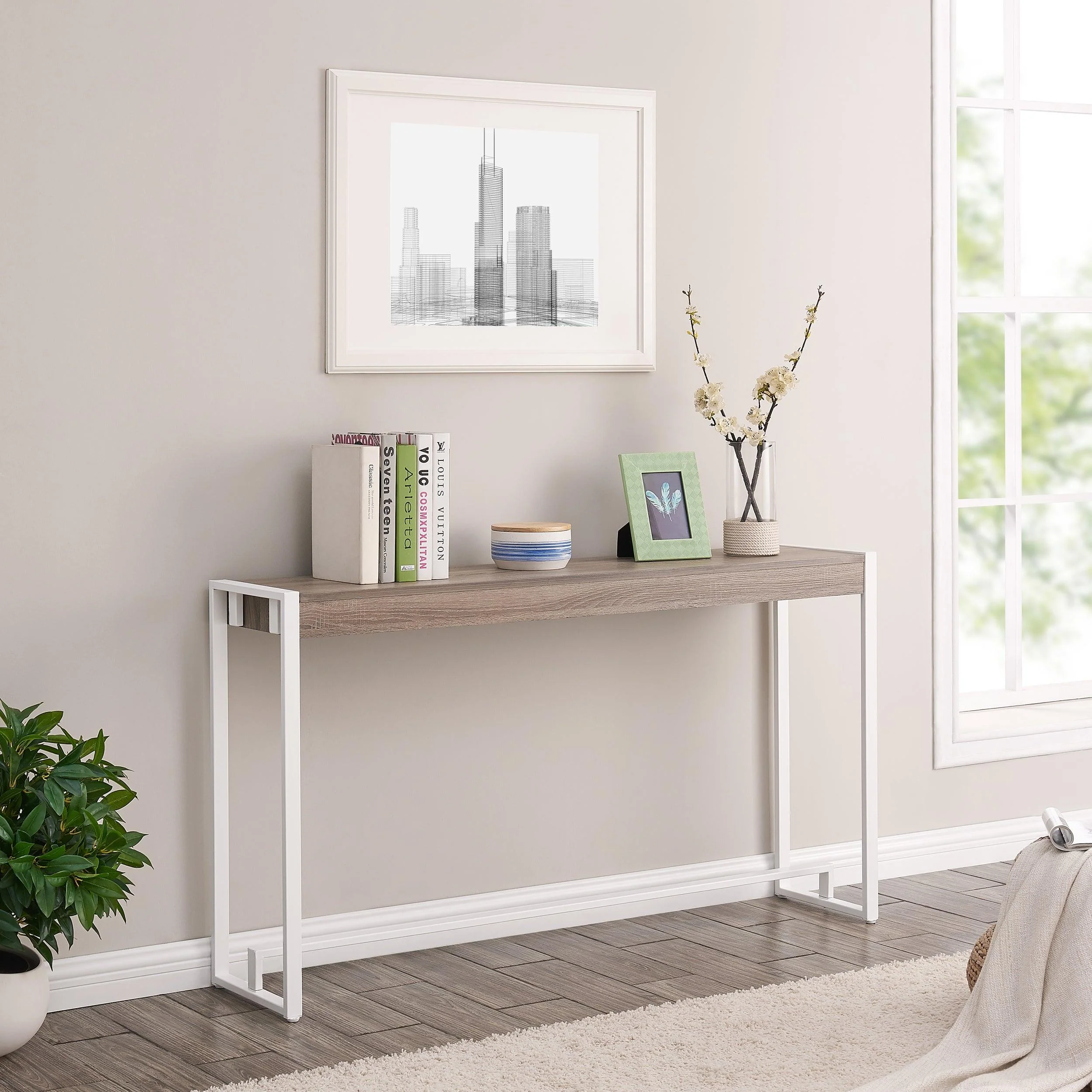 Holly & Martin Macen Console - Mocha Gray w/ White - Remutear