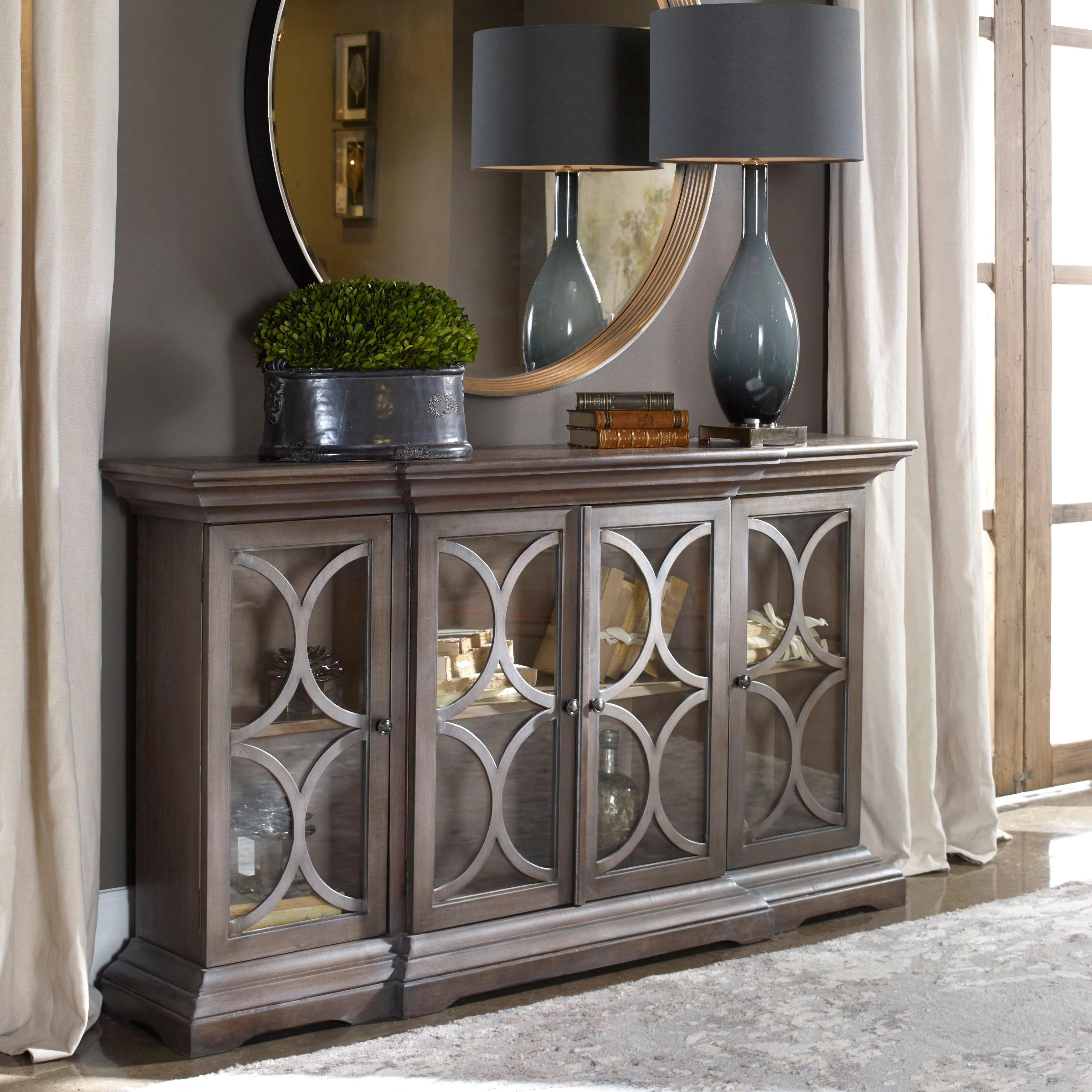 BELINO WOODEN 4 DOOR SIDEBOARD - Remutear