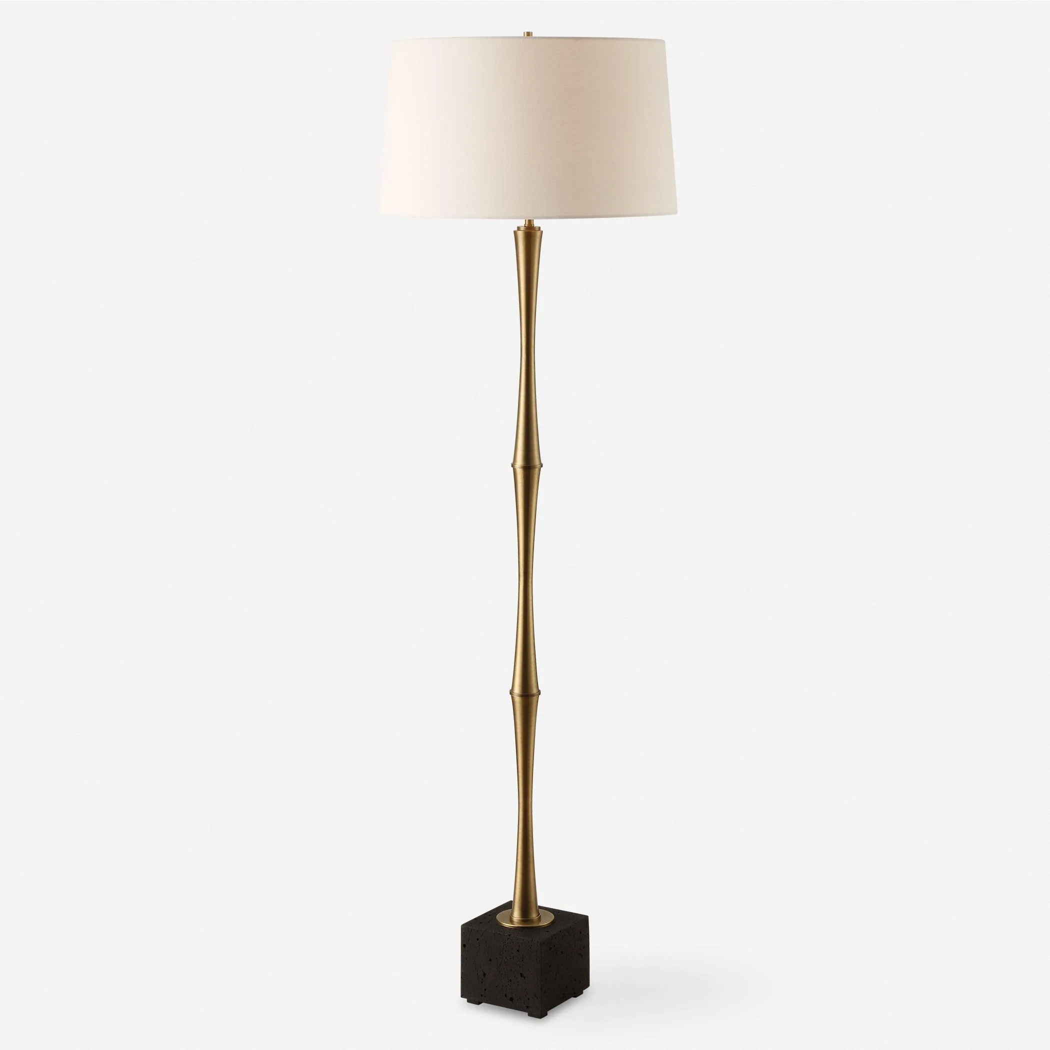 Shino Antique Brass Floor Lamp - Remutear