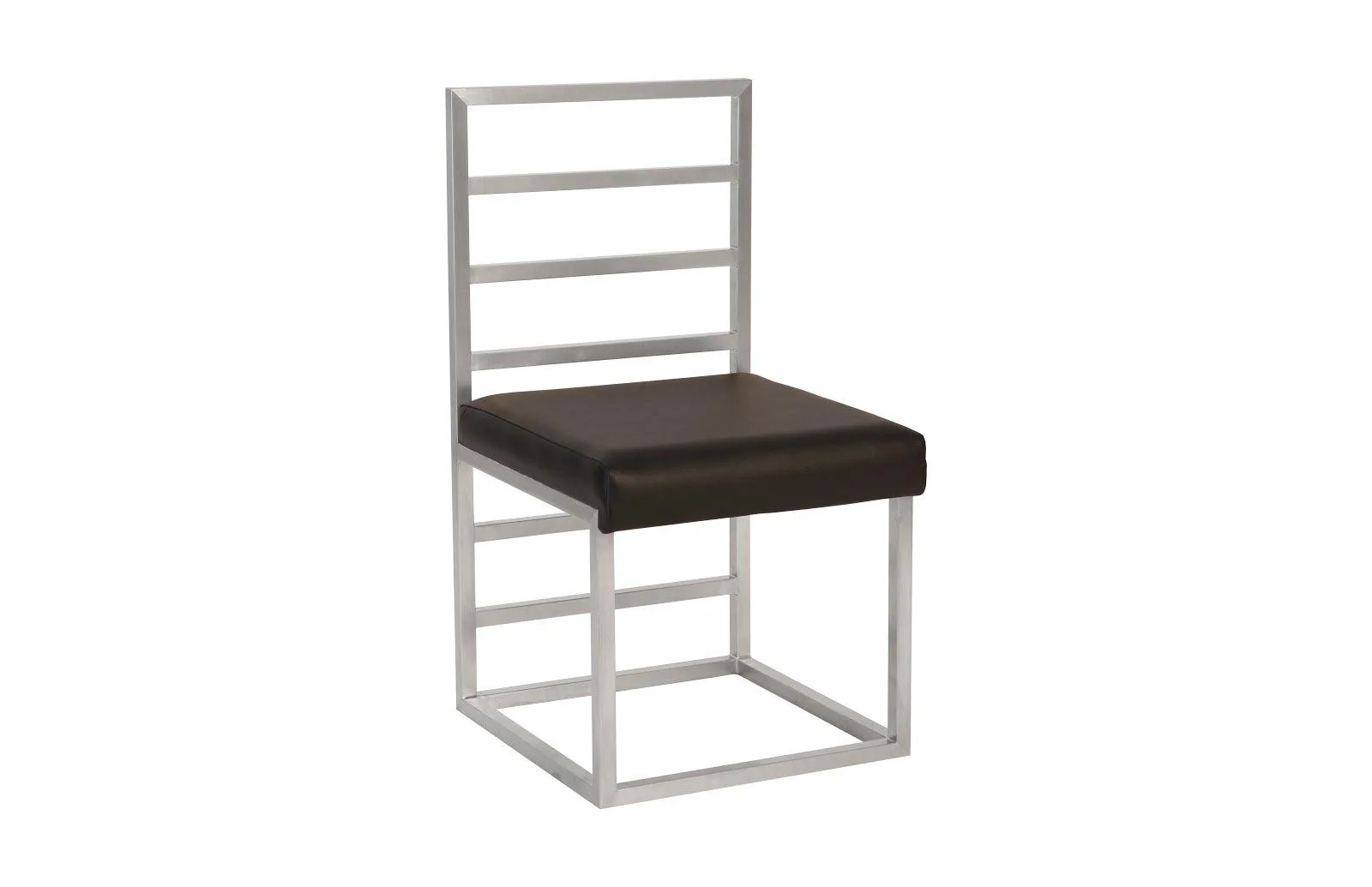 Ladder Dining Chair , Gray/Silver Finish - Remutear