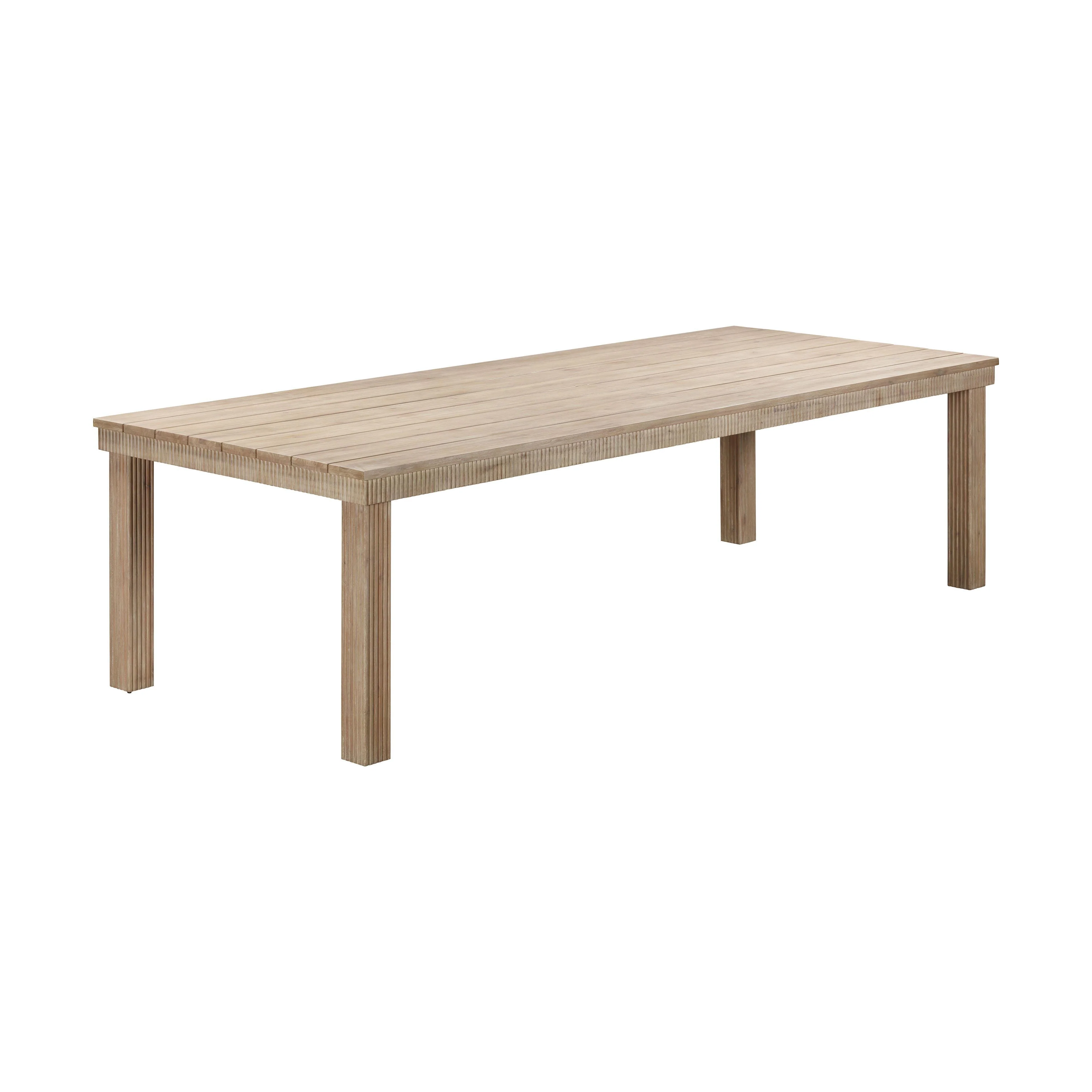 Cassie Natural 108 Inch Rectangular Outdoor Dining Table - Remutear