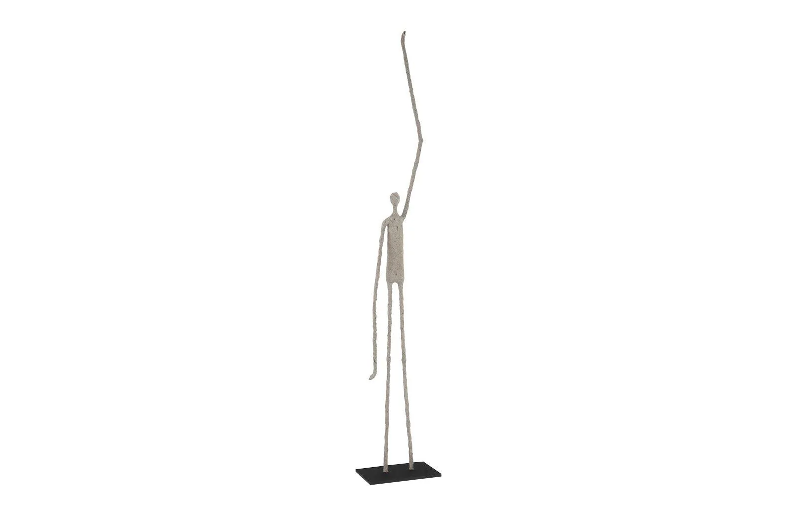 Human Sculpture, One Arm Up, Paper Mache - Remutear
