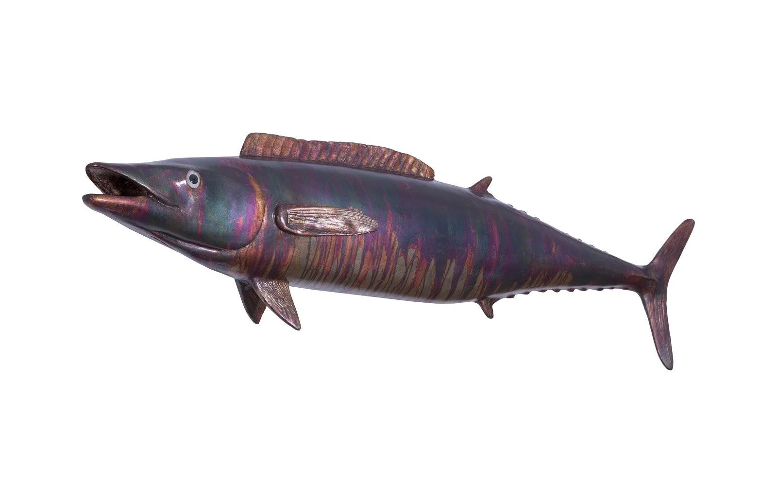 Wahoo Fish Wall Sculpture, Resin, Copper Patina Finish - Remutear