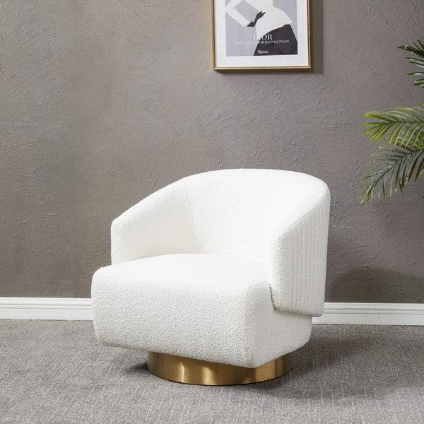 POLLYANNE BOUCLE SWIVEL ACCENT CHAIR - Remutear