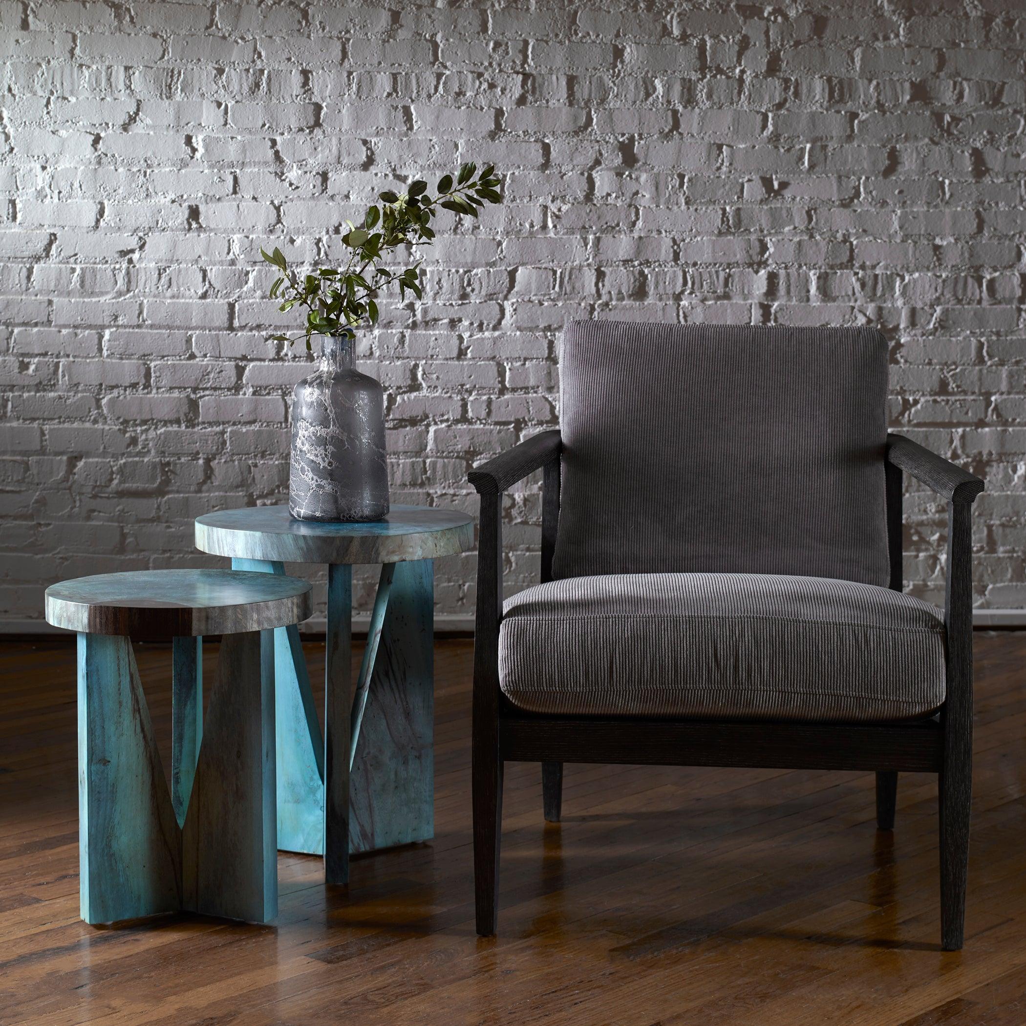 Nadette Blue Nesting Tables, S/2 - Remutear