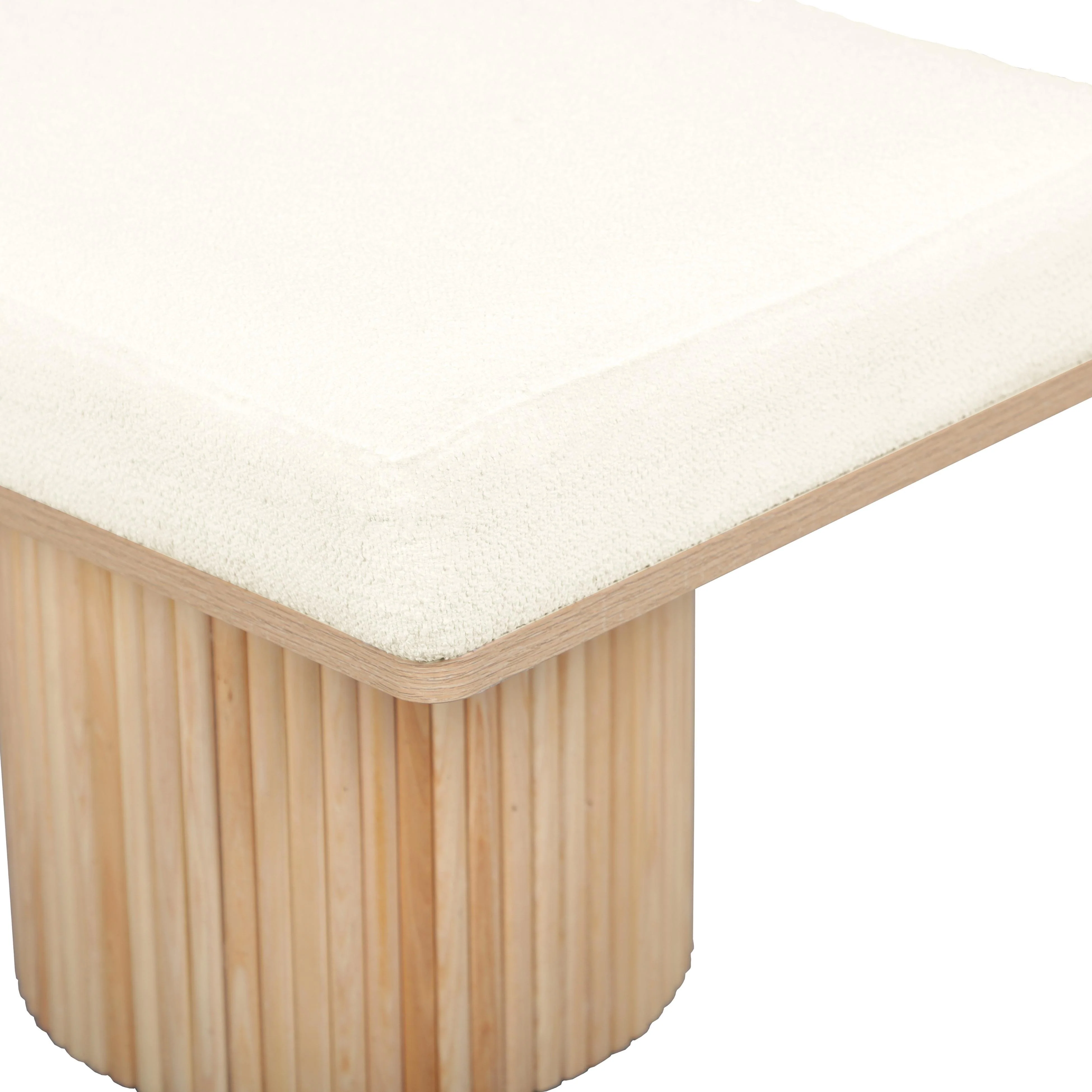 Sagano White Dyed-Yarn Bench - Remutear