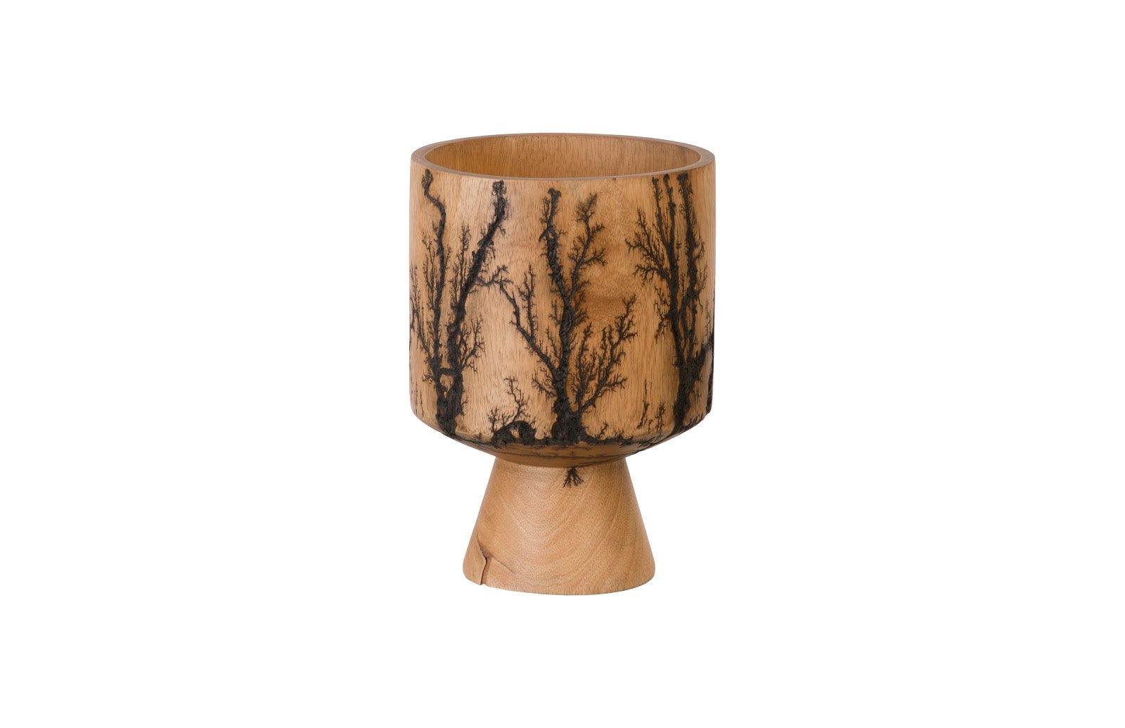 Lightning Vase, Mango Wood, Cup Shape - Remutear