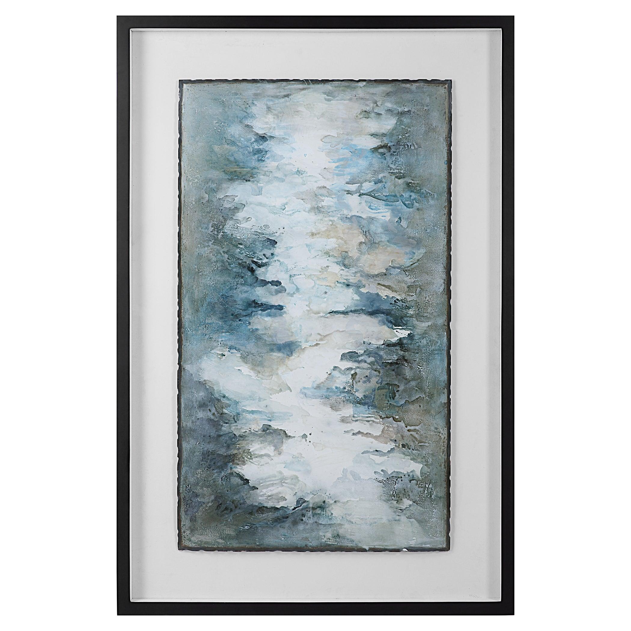 LAKESIDE GRANDE FRAMED ABSTRACT PRINT - Remutear