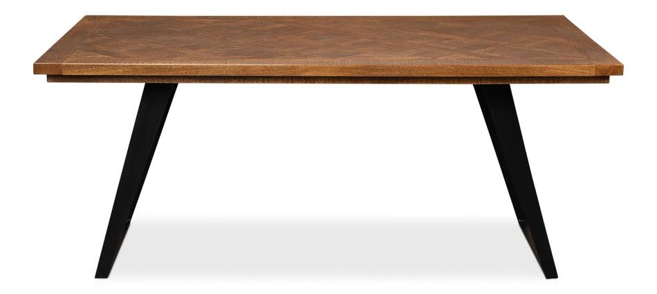 Paige Parquet Top Dining Table - Remutear