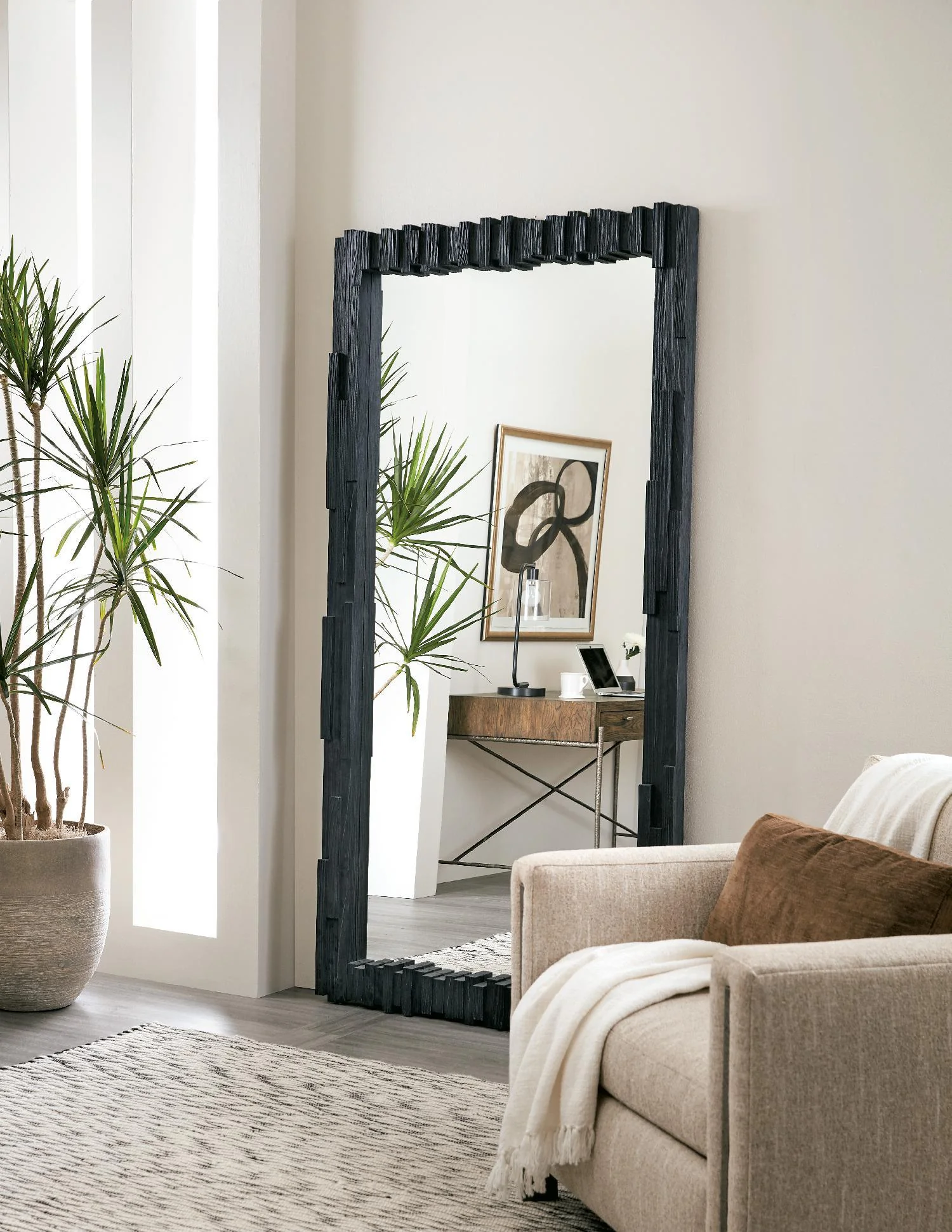 Chapman Shou Sugi Ban Floor Mirror - Remutear