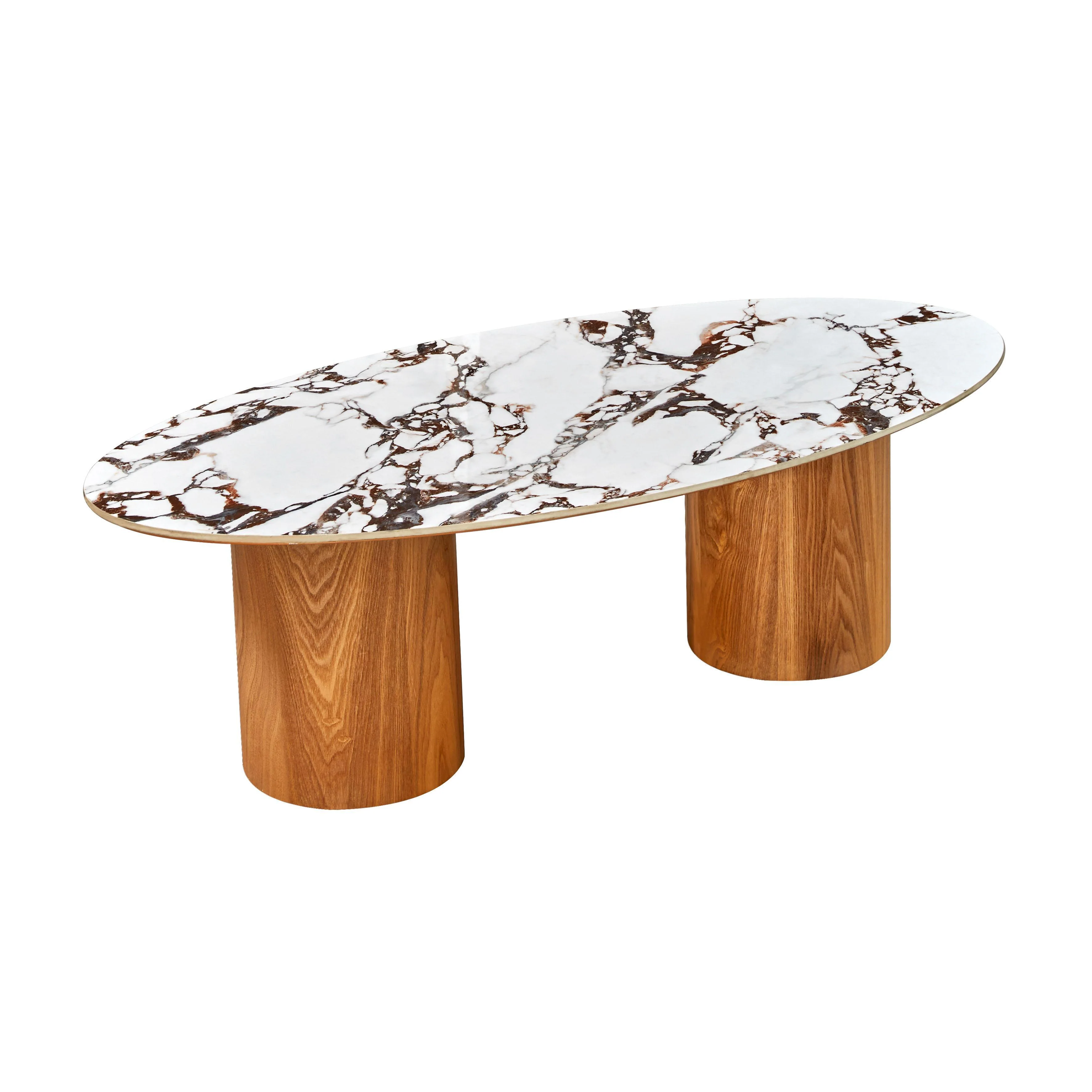 Tamara Marble Ceramic Oval Coffee Table - Remutear