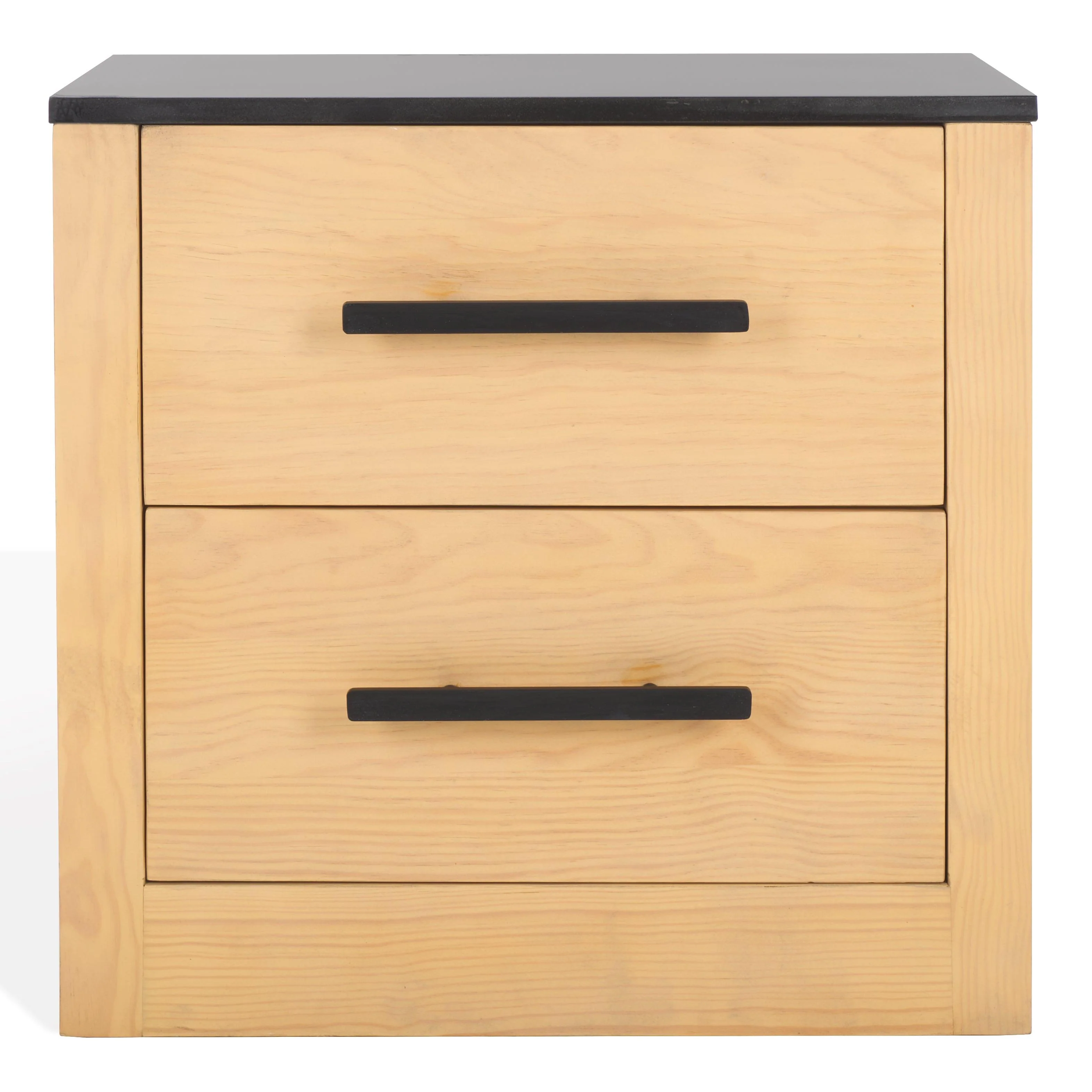 Abbianna Black Marble Top Nightstand - Remutear