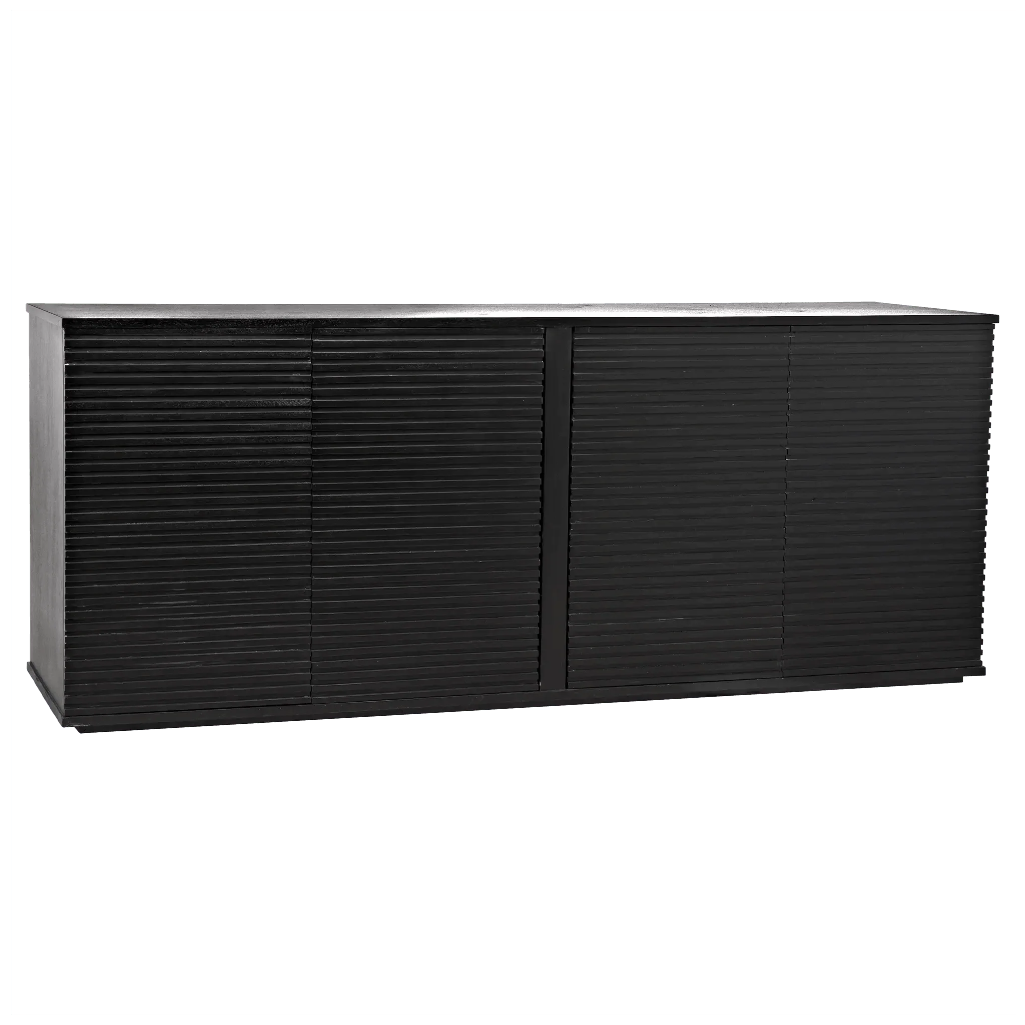 Smith 4 Door Sideboard, Hand Rubbed Black - Remutear