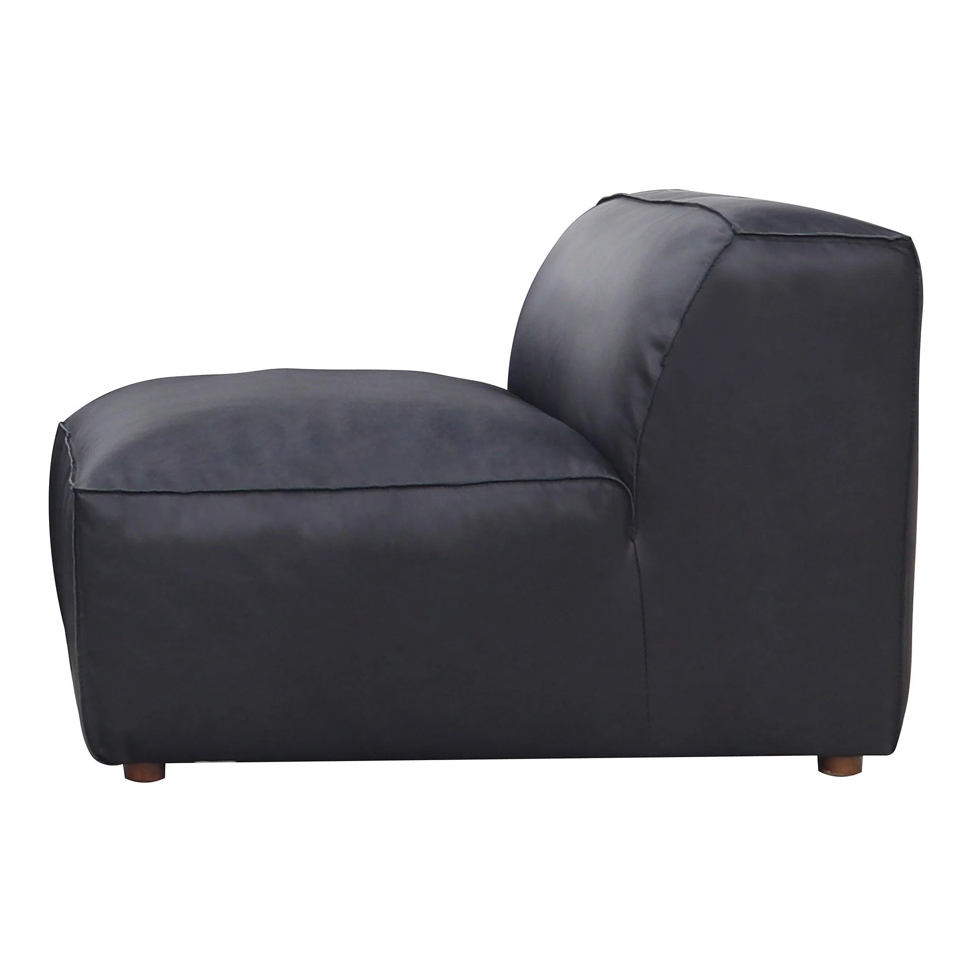 Form Slipper Chair Vantage Black Leather - Remutear