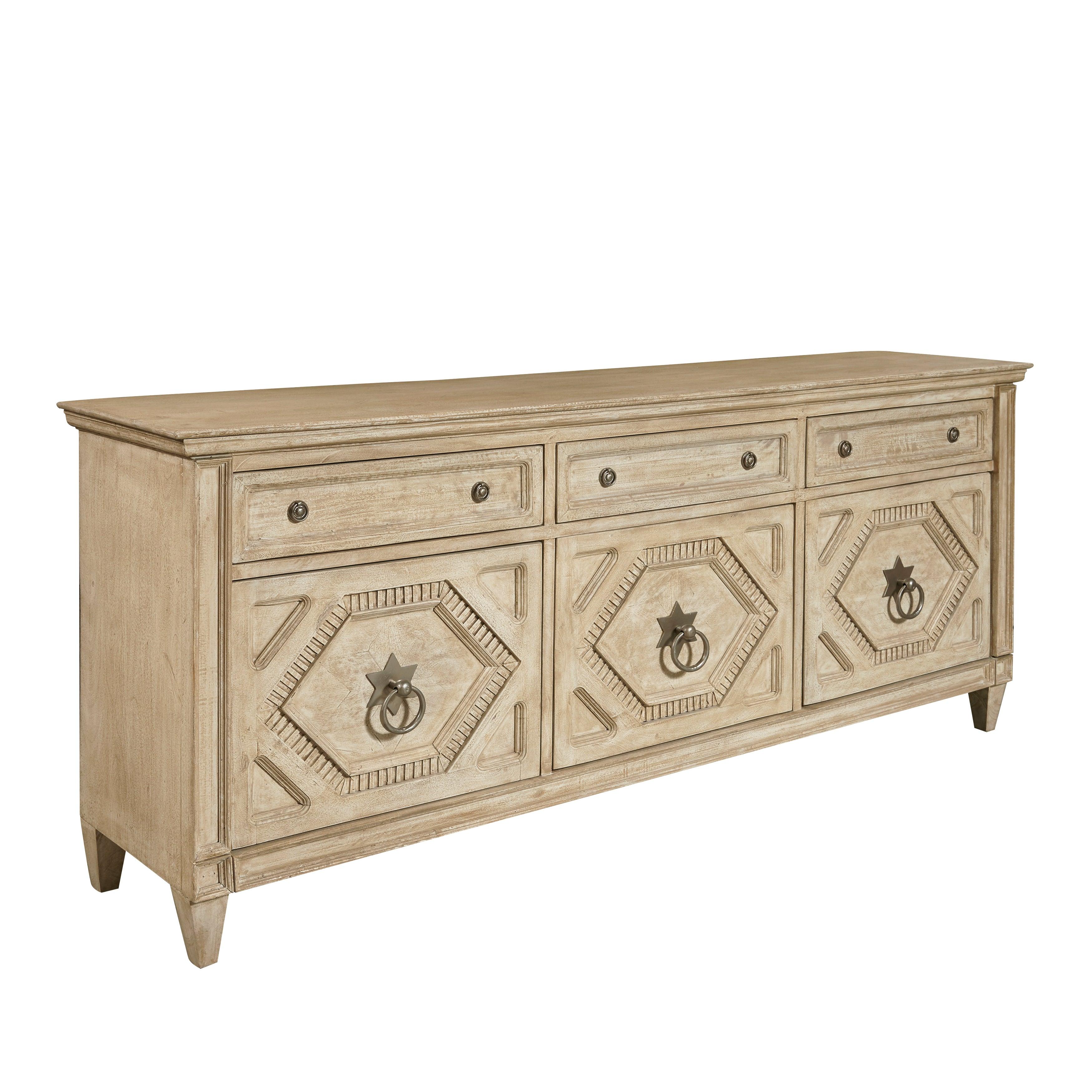 3-Door Entertainment Console with Storage Drawers - Remutear