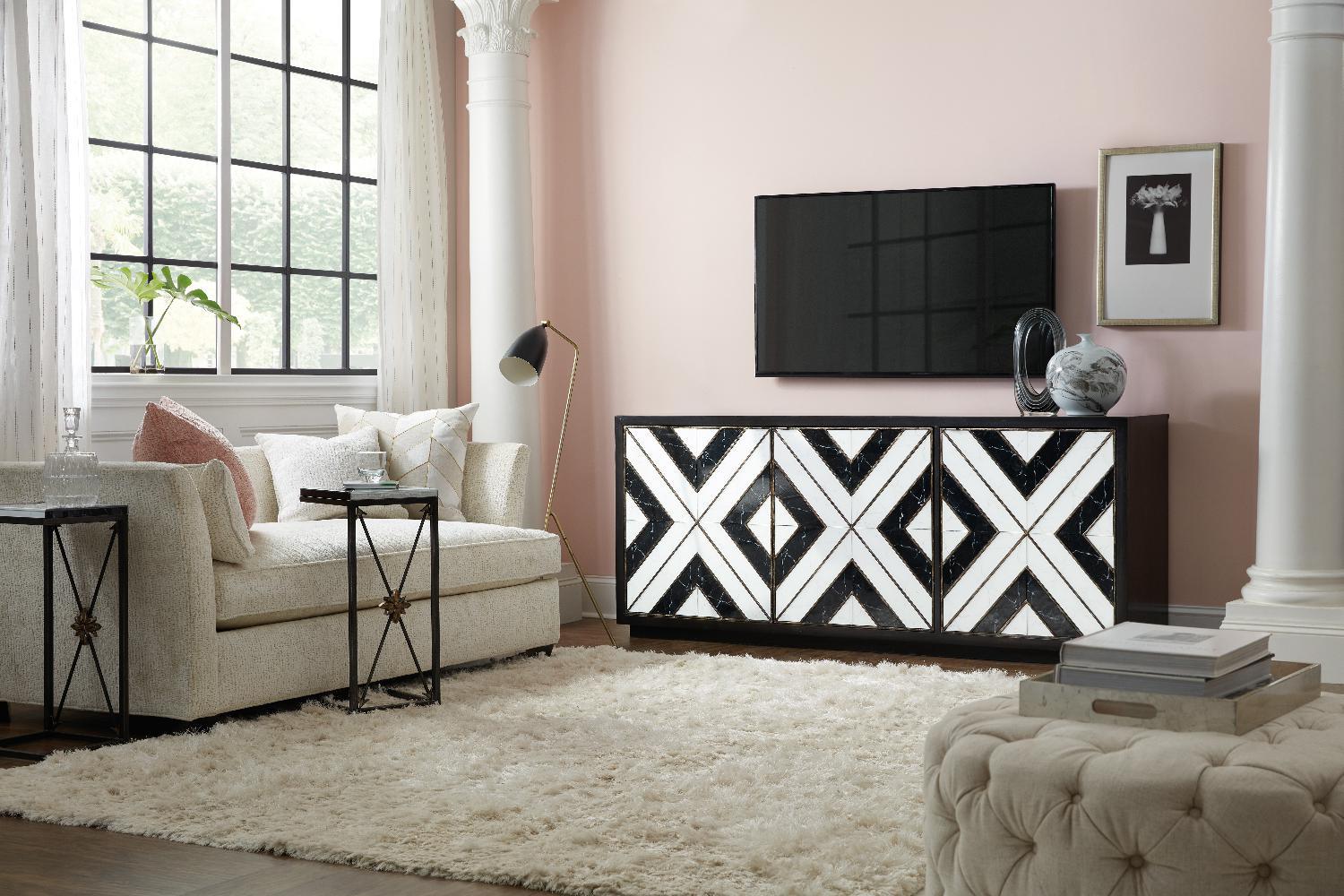 Sanctuary Noir Et Blanc Entertainment Console - Remutear