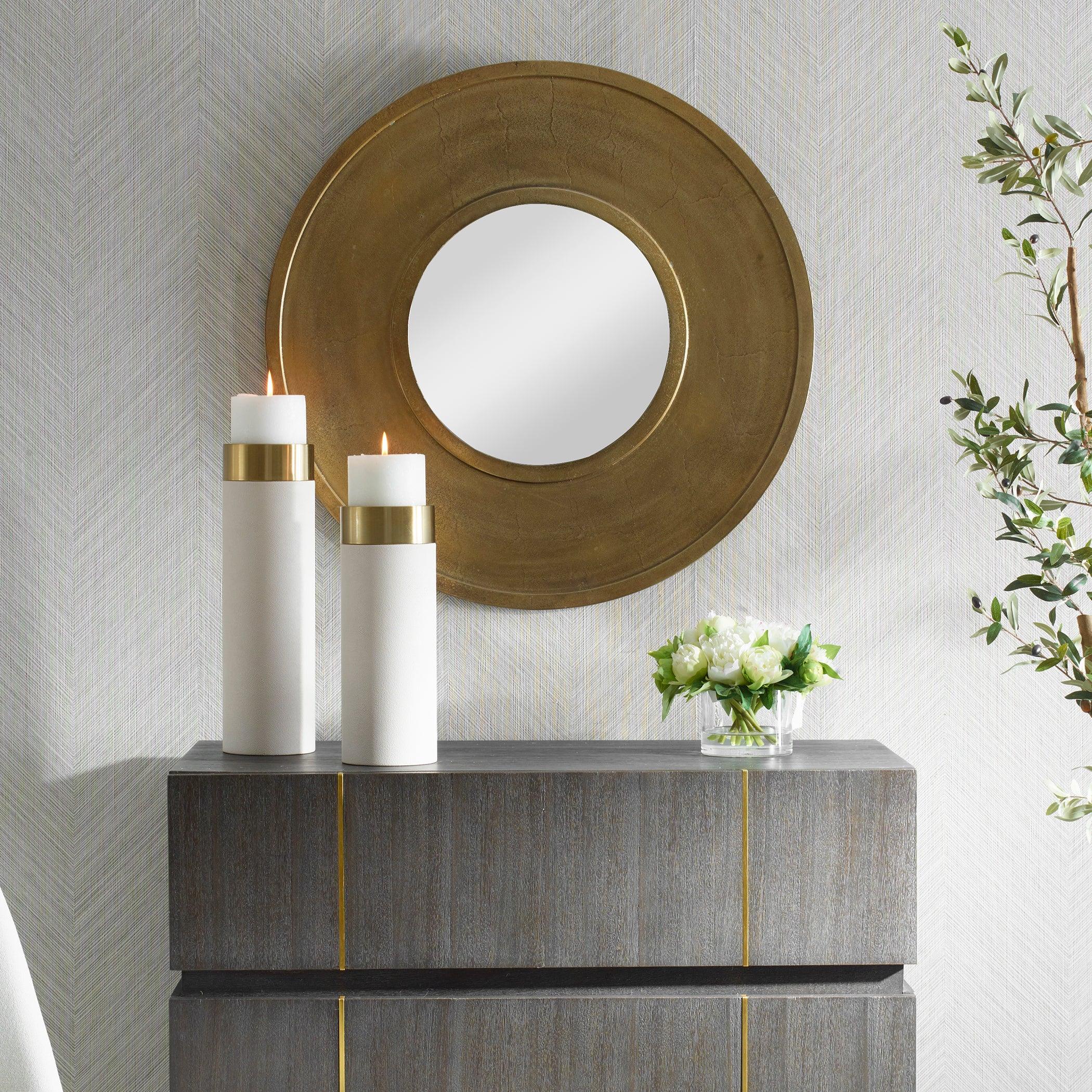 Axel Round Brass Mirror - Remutear