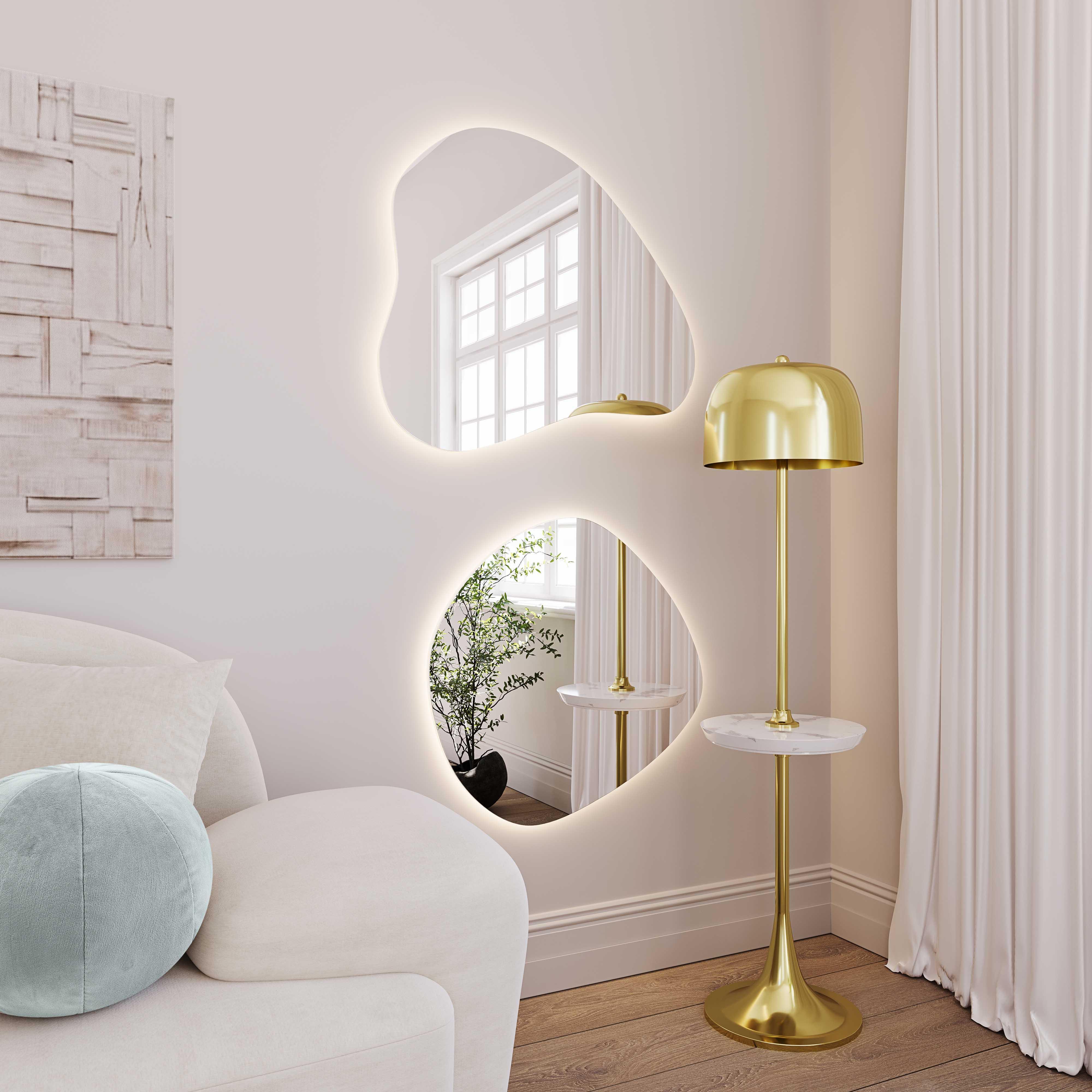 Phoebe LED Teardrop Wall Mirror - Remutear