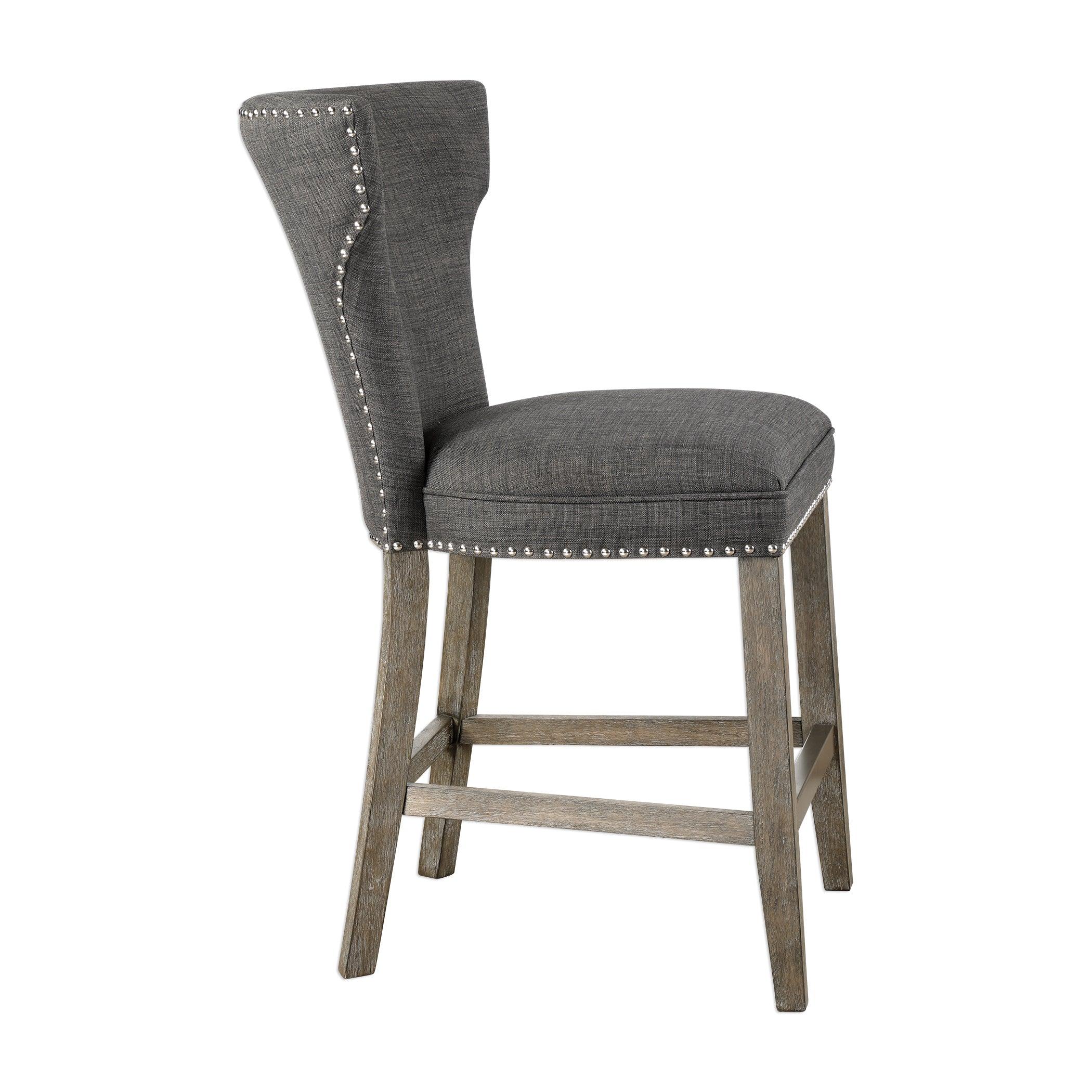 ARNAUD CHARCOAL COUNTER STOOL - Remutear