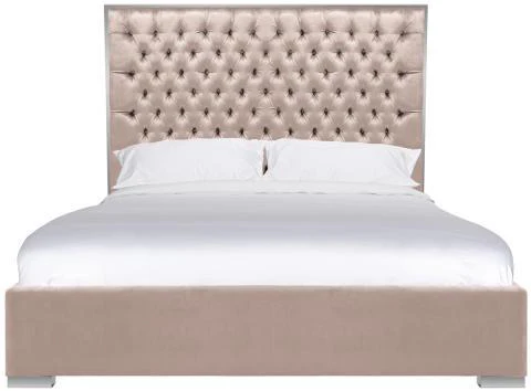 CHESTER TUFTED VELVET KING BED - Remutear