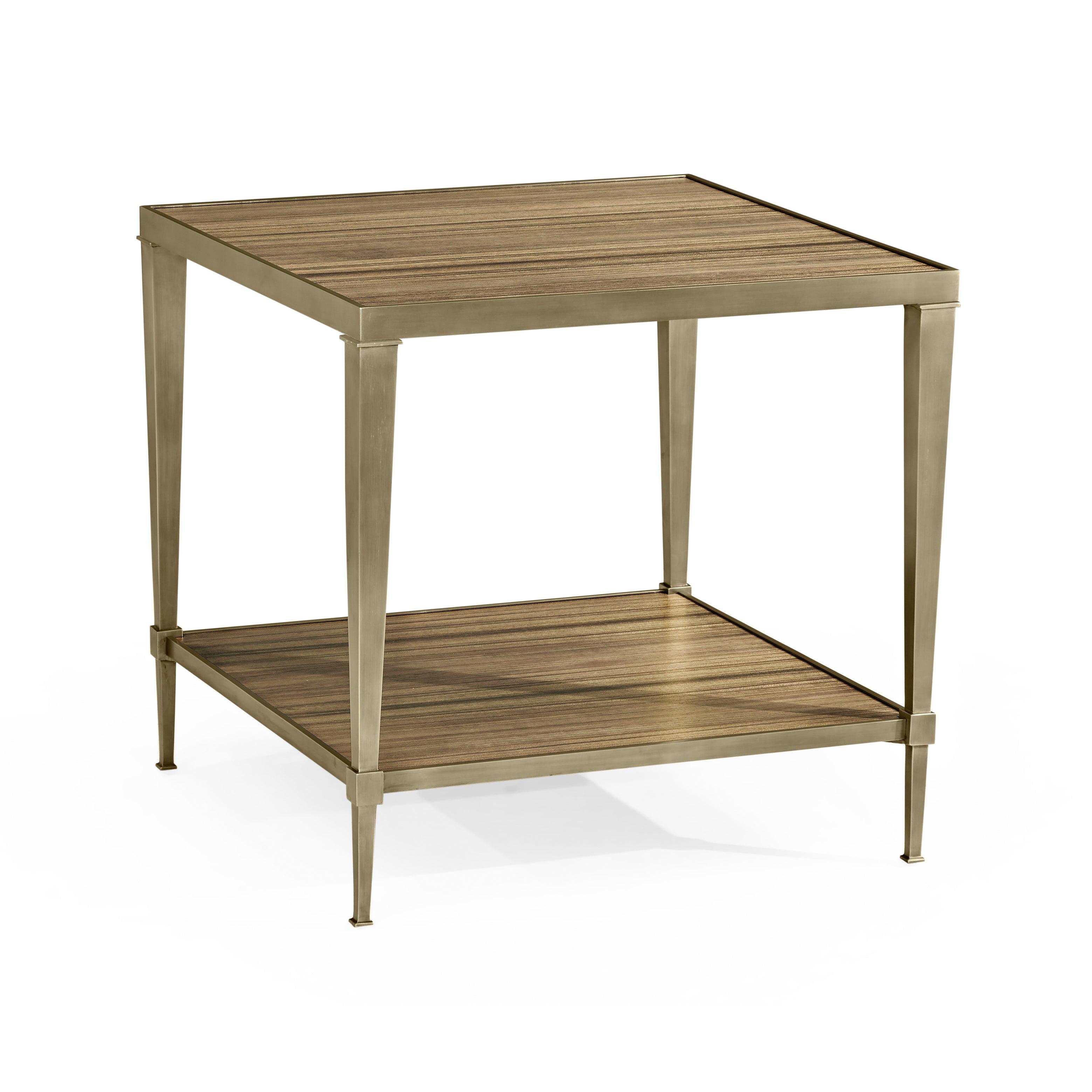 Hamilton Square Golden Amber Lamp Table - Remutear