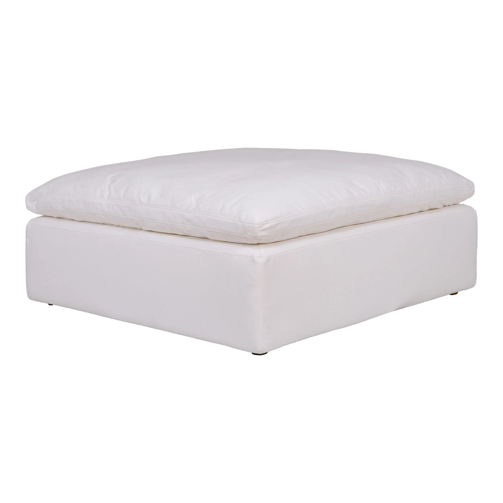 Clay Ottoman Performance Fabric White - Remutear