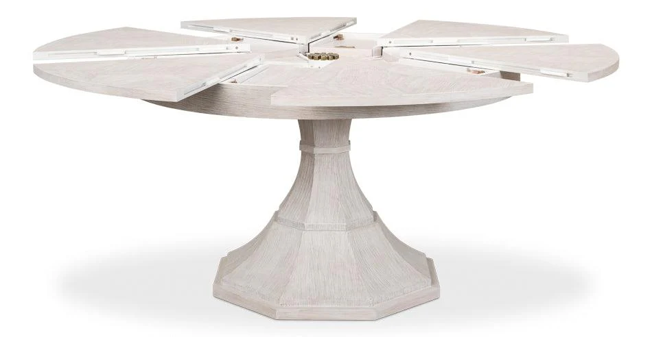 Giselle Jupe Table Med - Whitewash White - Remutear