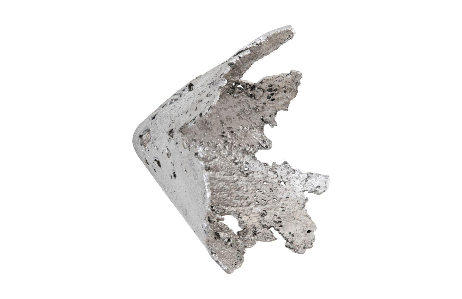 Semi-Perforated Splash Bowl Wall Art, Silver Leaf - Remutear